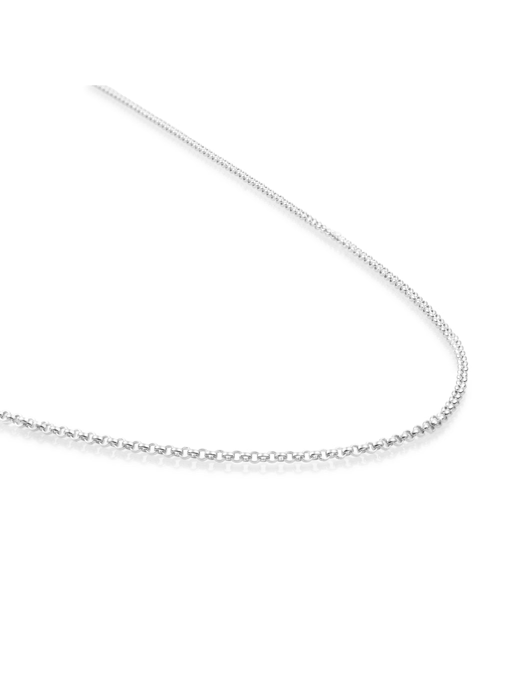 Belcher Chain Ketting - Rhodium Plated / 90cm