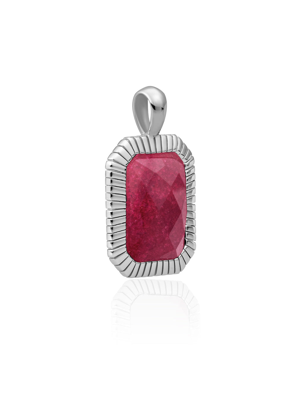 Baguette Pendant Fuchsia Jade