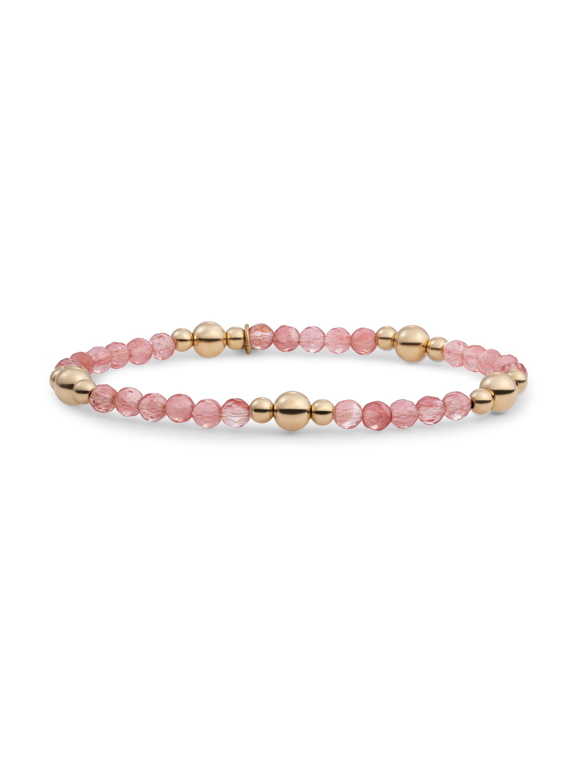 Bold Mix Armband Cherry Quartz - Gold Plated