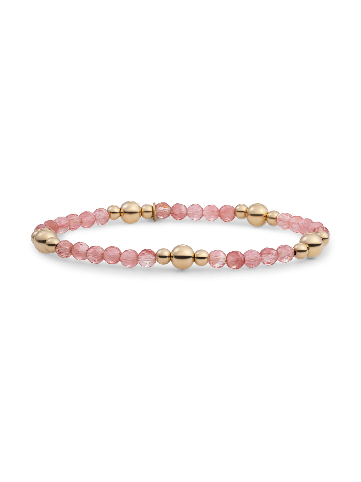Bold Mix Armband Cherry Quartz - Gold Plated