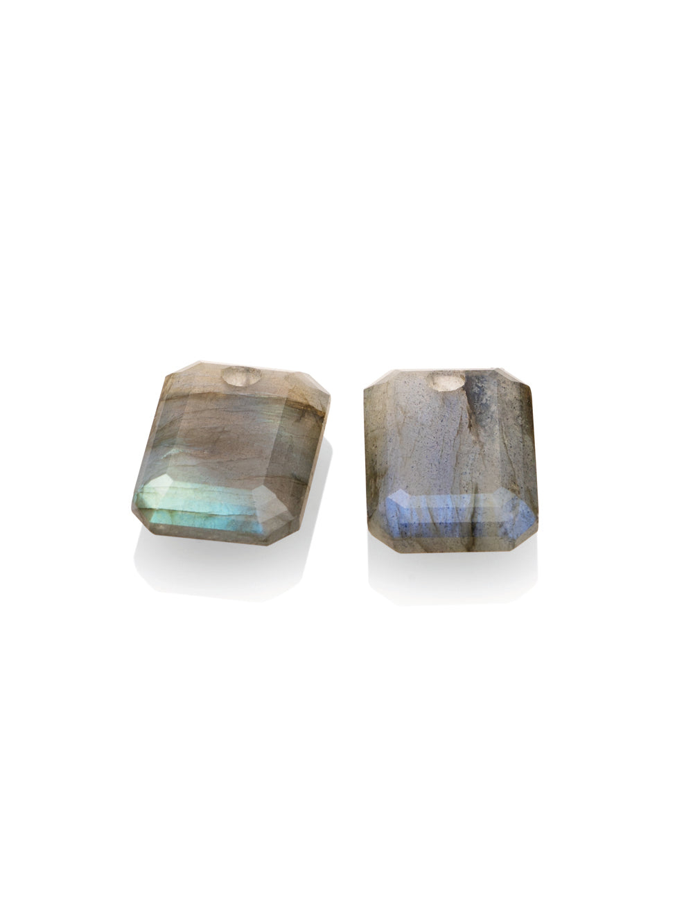 Oorbel Edelstenen Baguette Labradorite - Oorbel Edelstenen Baguette Labradorite