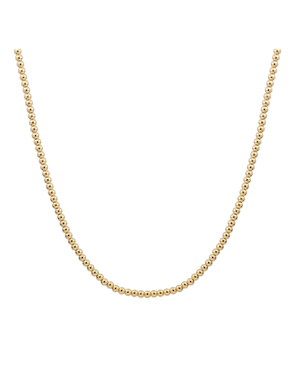 Kralen Ketting 3mm - Gold Plated