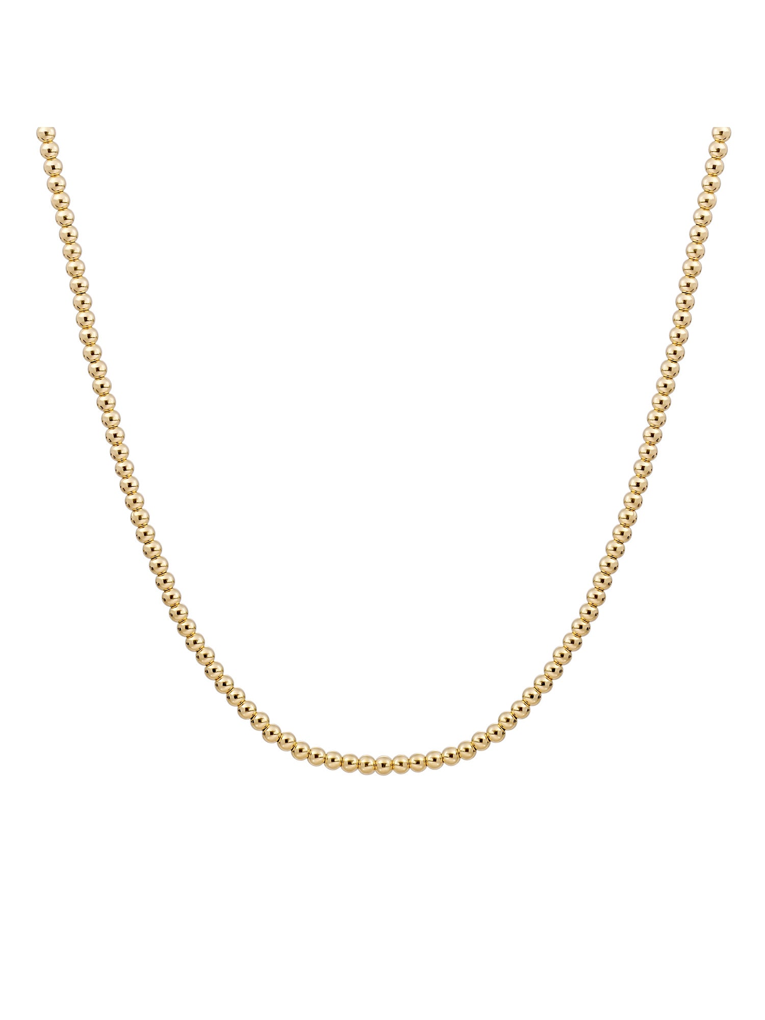 Kralen Ketting 3mm - Gold Plated
