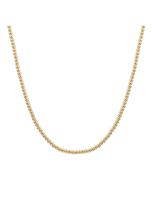 Kralen Ketting 3mm - Gold Plated