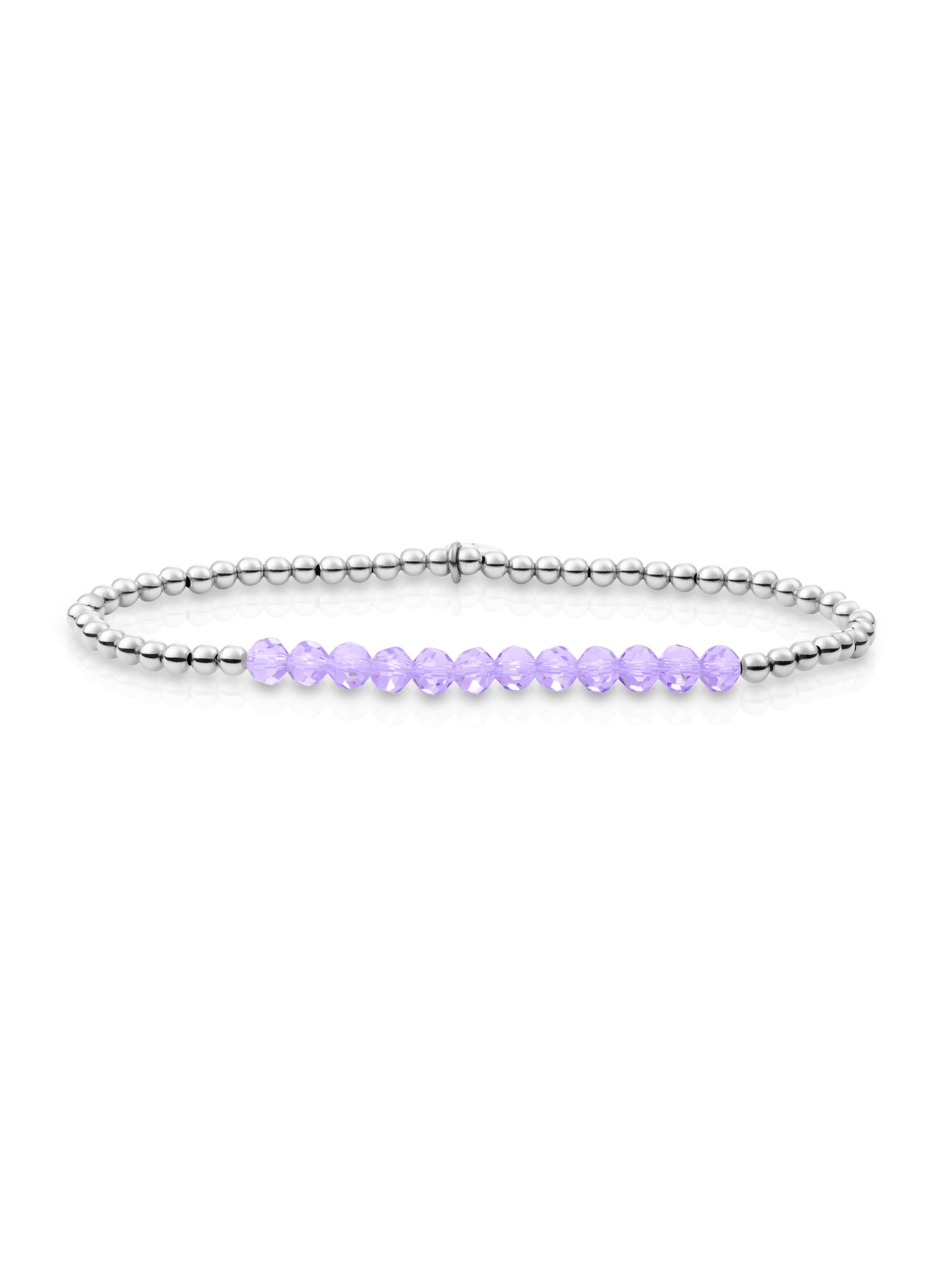 Universe Armband Violet Quartz - Rhodium Plated