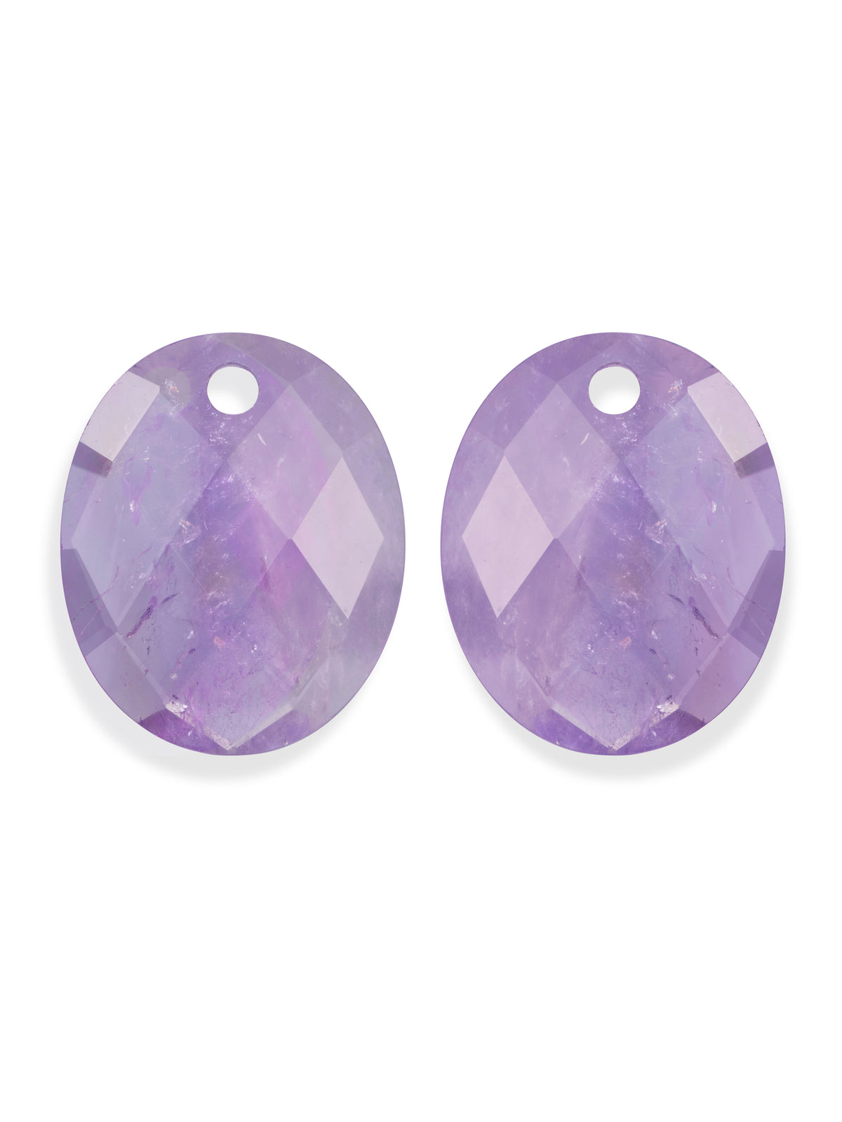 Oorbel Edelstenen Large Oval Amethyst