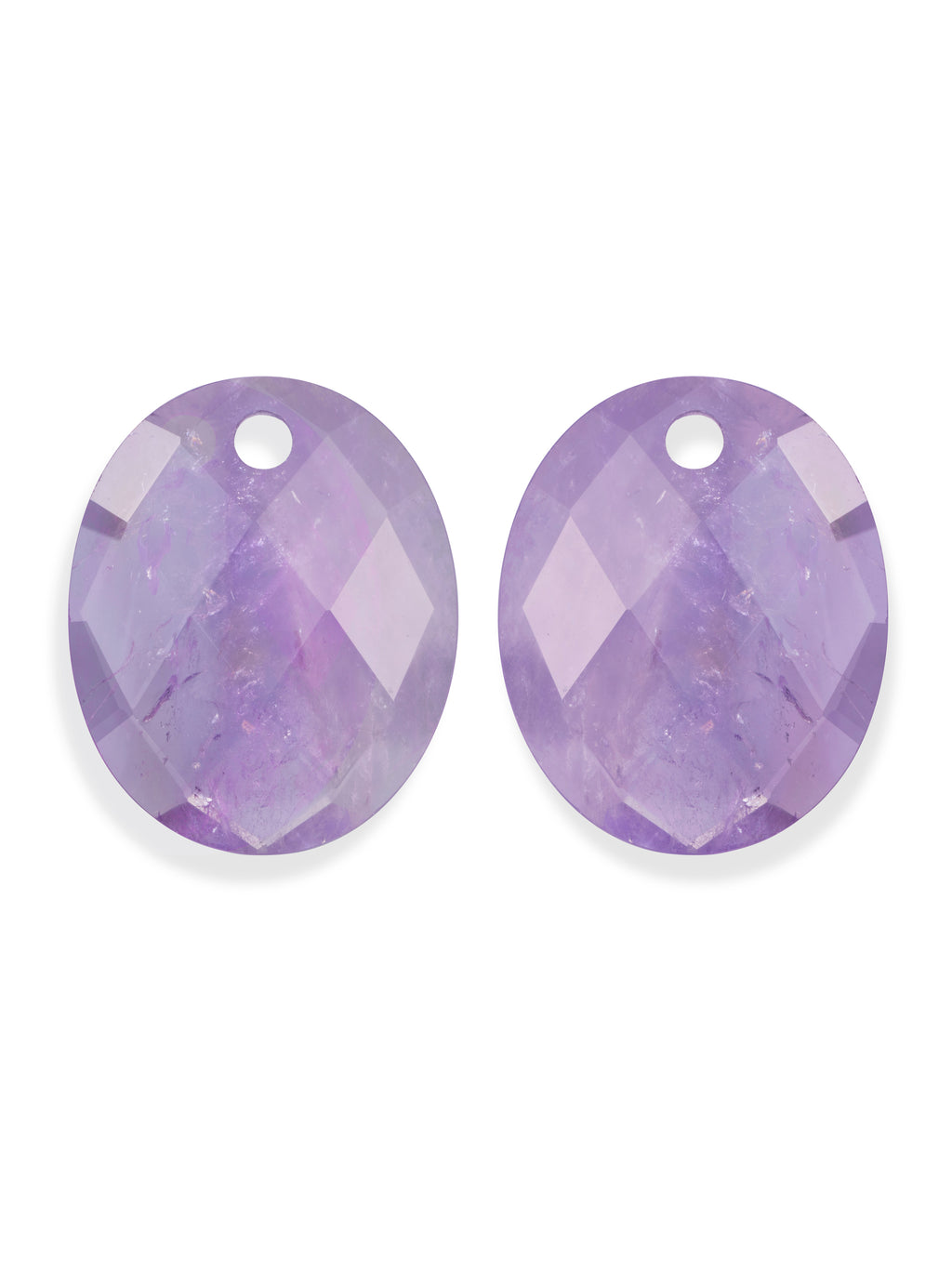 Oorbel Edelstenen Large Oval Amethyst - Oorbel Edelstenen Large Oval Amethyst