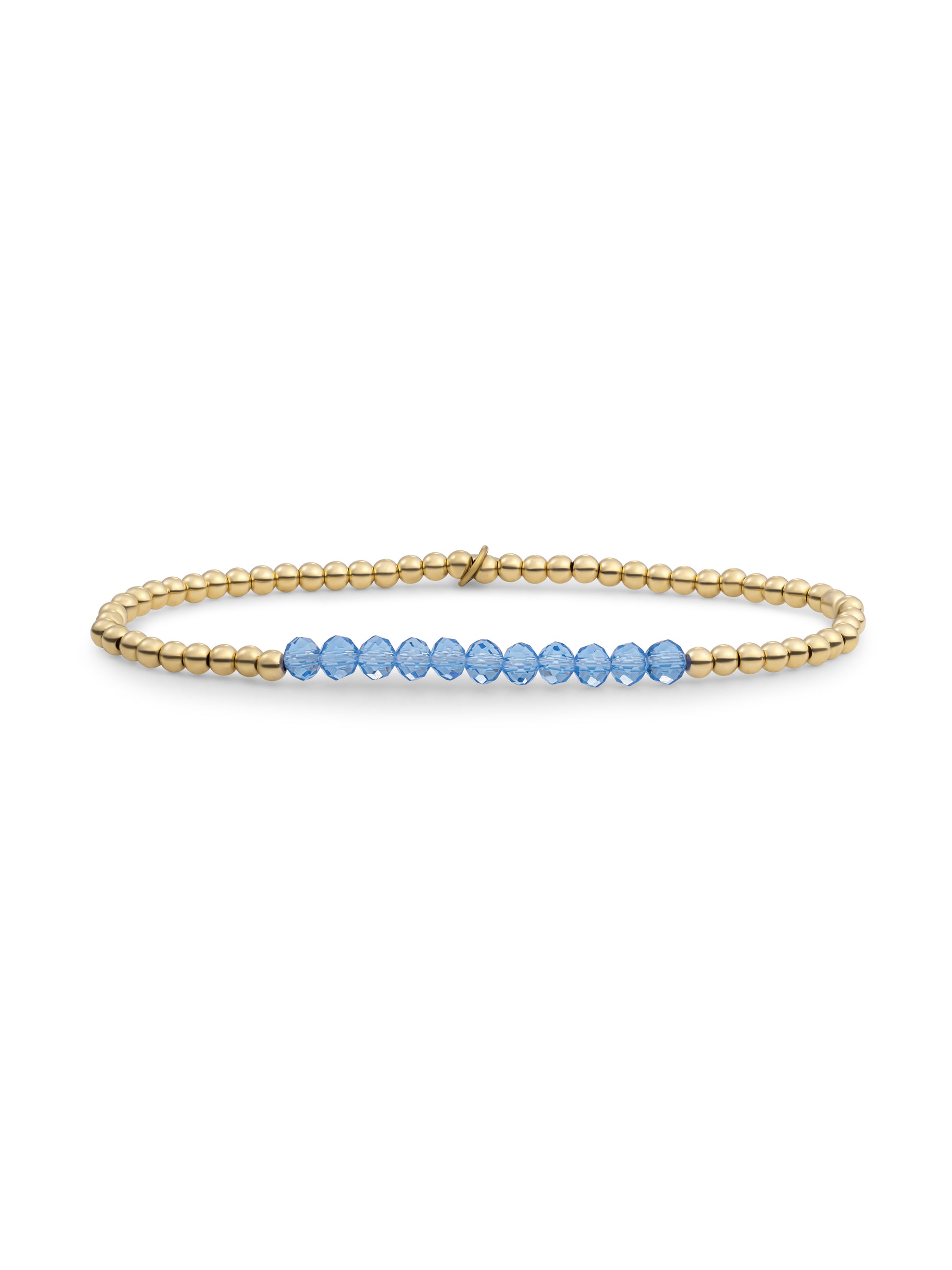 Universe Armband Aquamarine - Gold Plated
