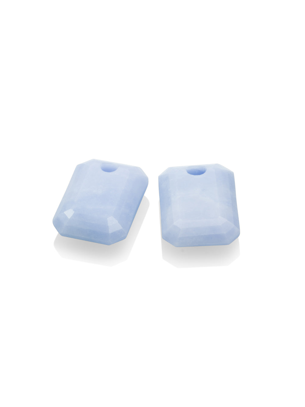 Oorbel Edelstenen Baguette Blue Lace Agate - Oorbel Edelstenen Baguette Blue Lace Agate