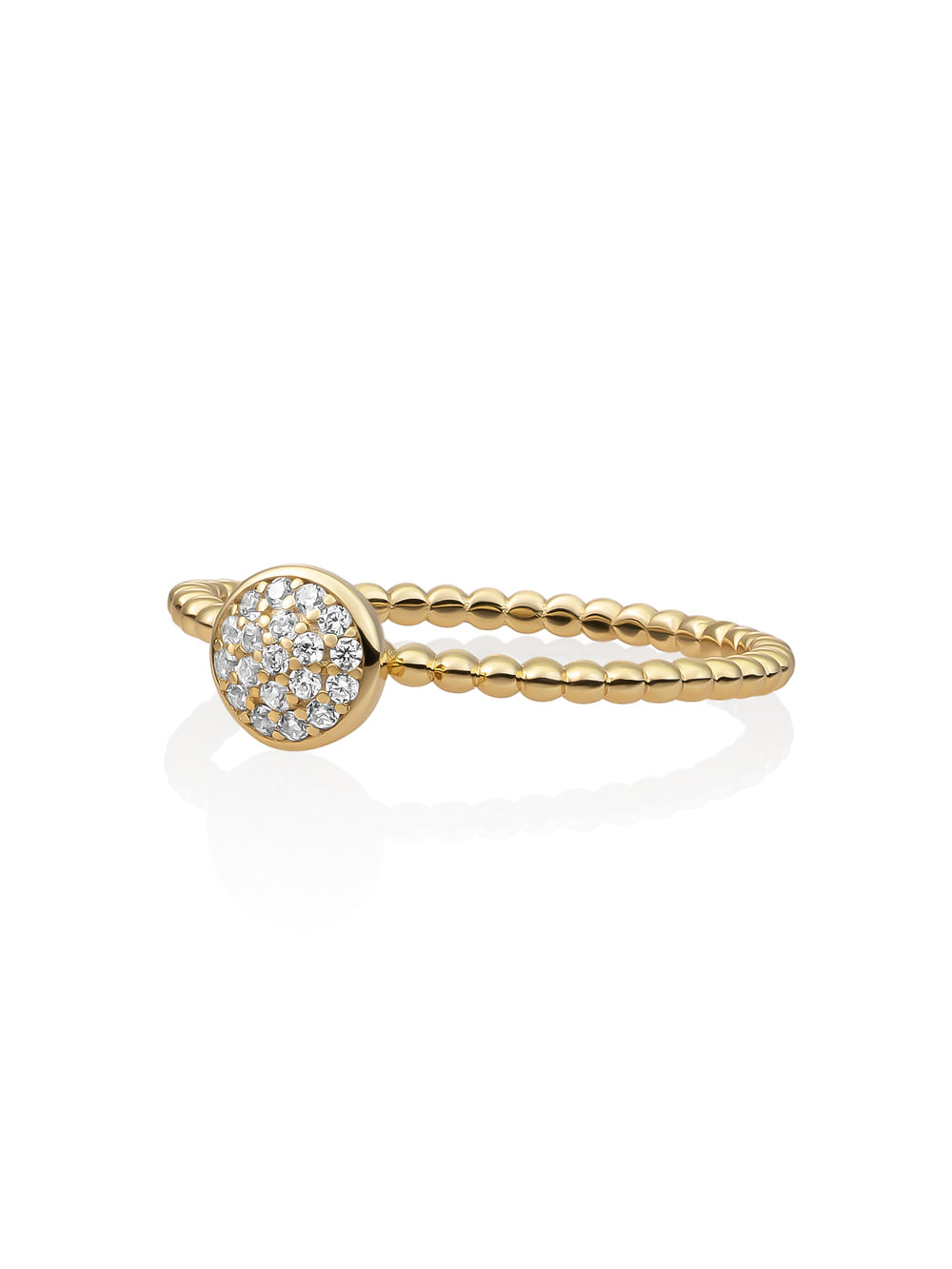 Disc Galaxy Ring Zirconia 9K Goud