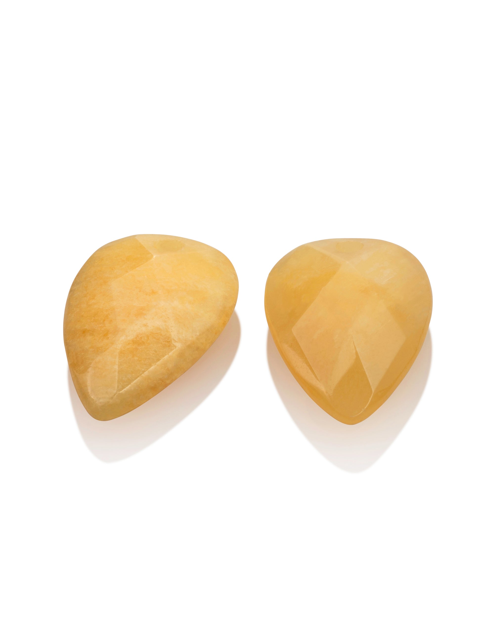 Oorbel Edelstenen Blossom Facet Yellow Jade - Oorbel Edelstenen Blossom Facet Yellow Jade