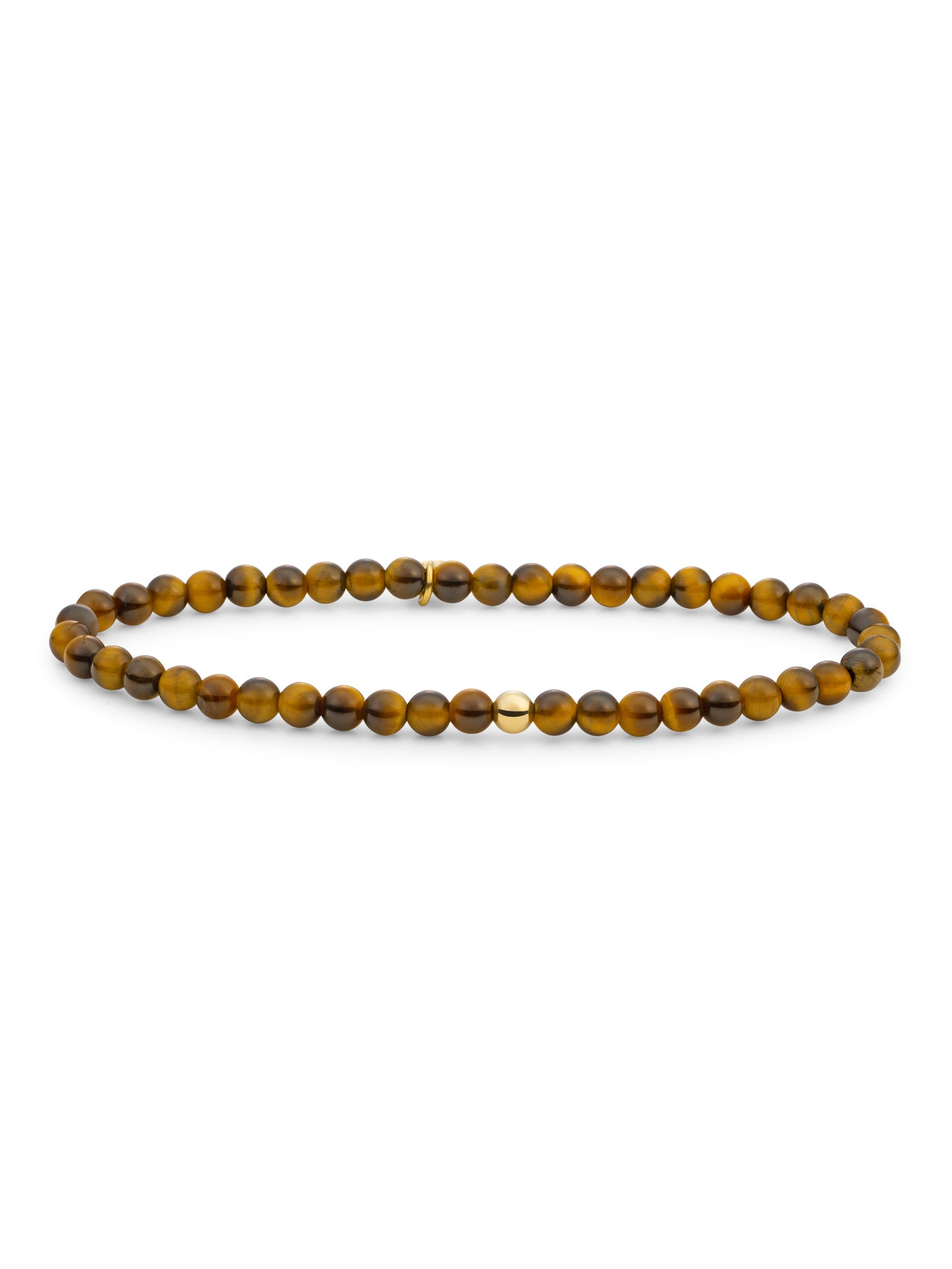 Saturn Armband Small Tiger Eye - Gold Plated