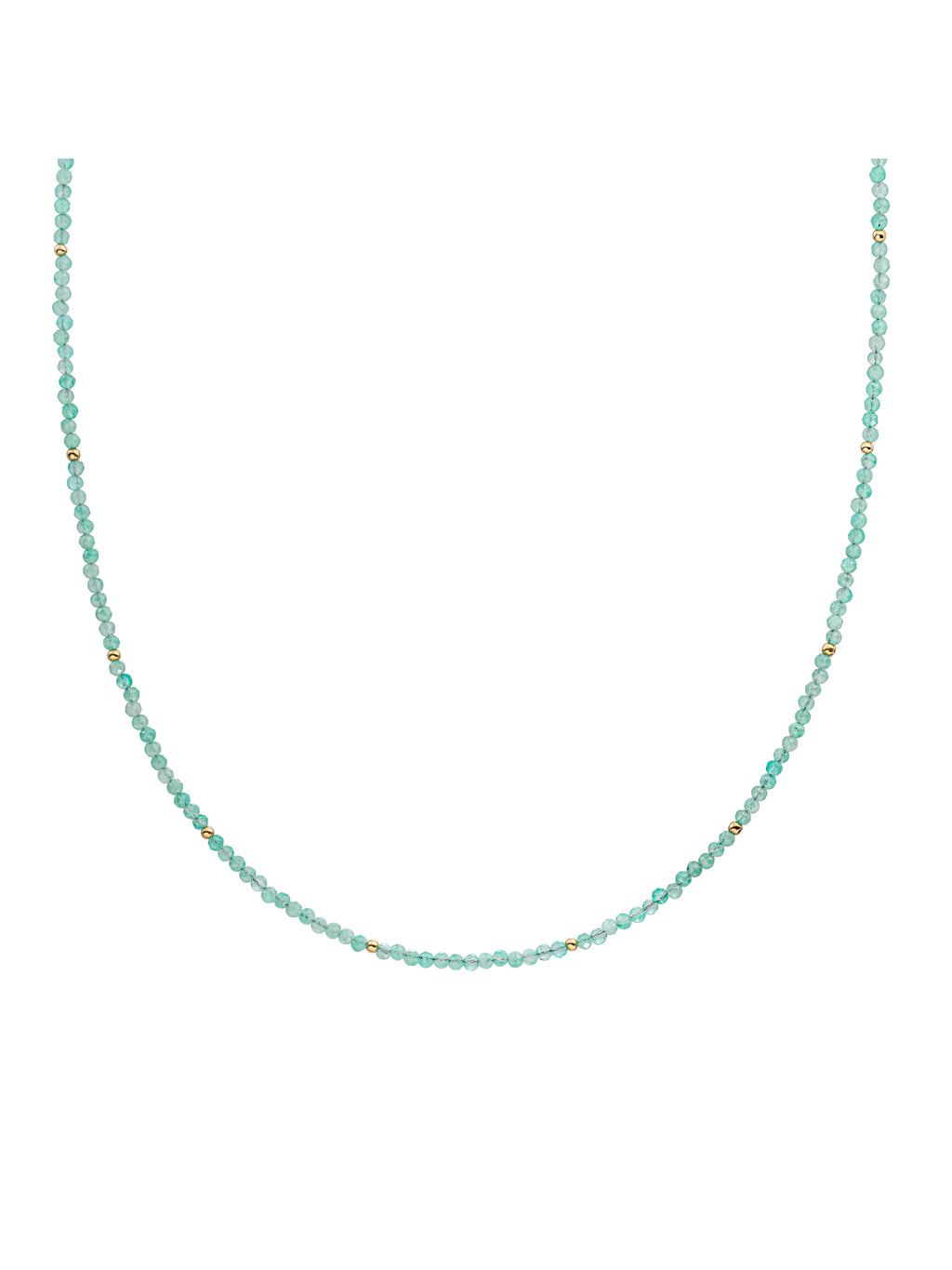 Kralen Ketting 2mm Rich Green Amazonite 42cm +2cm - 0.00 / 0.00 / Gold Plated