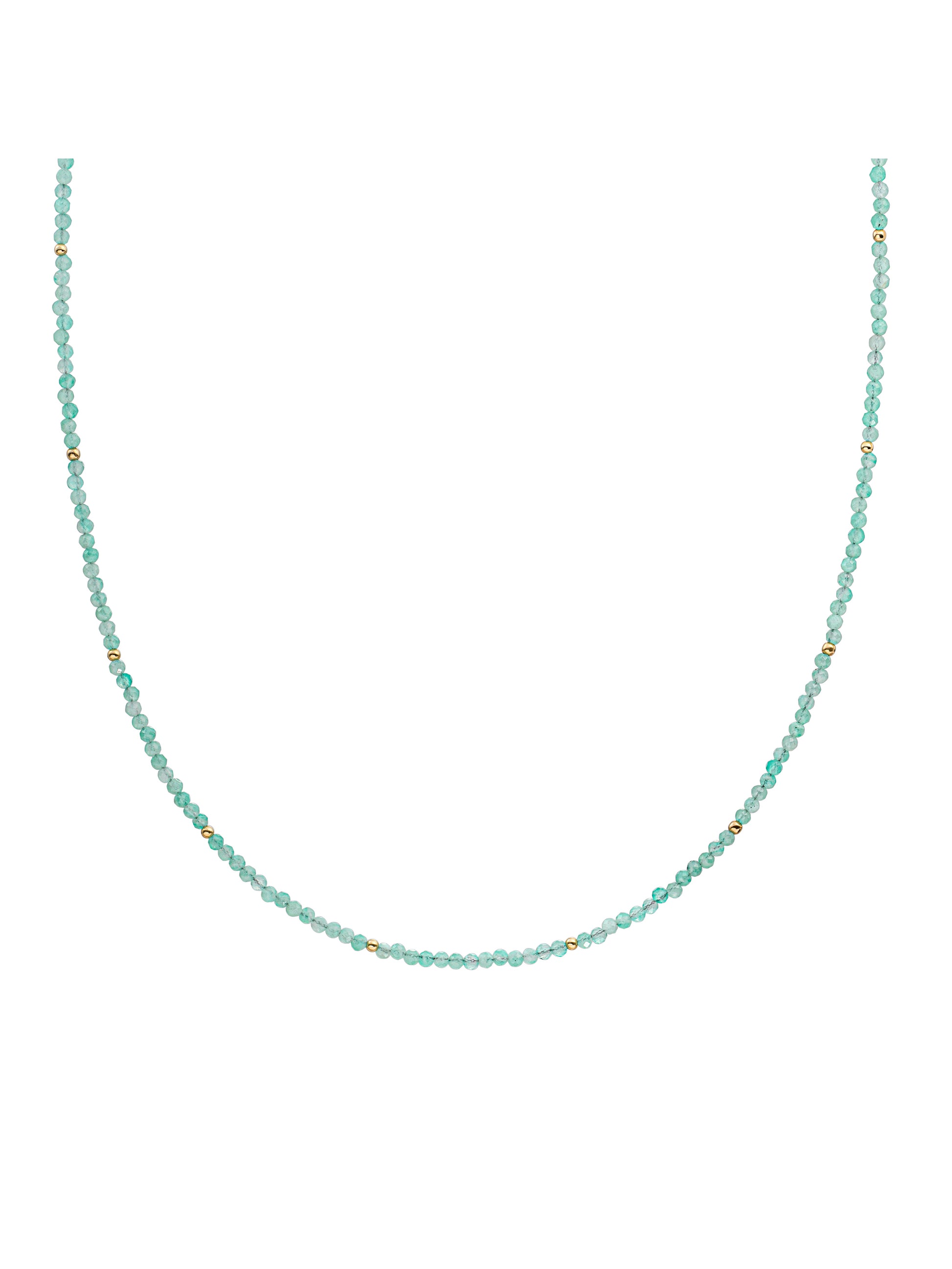 Kralen Ketting 2mm Rich Green Amazonite 42cm +2cm - 0.00 / 0.00 / Gold Plated