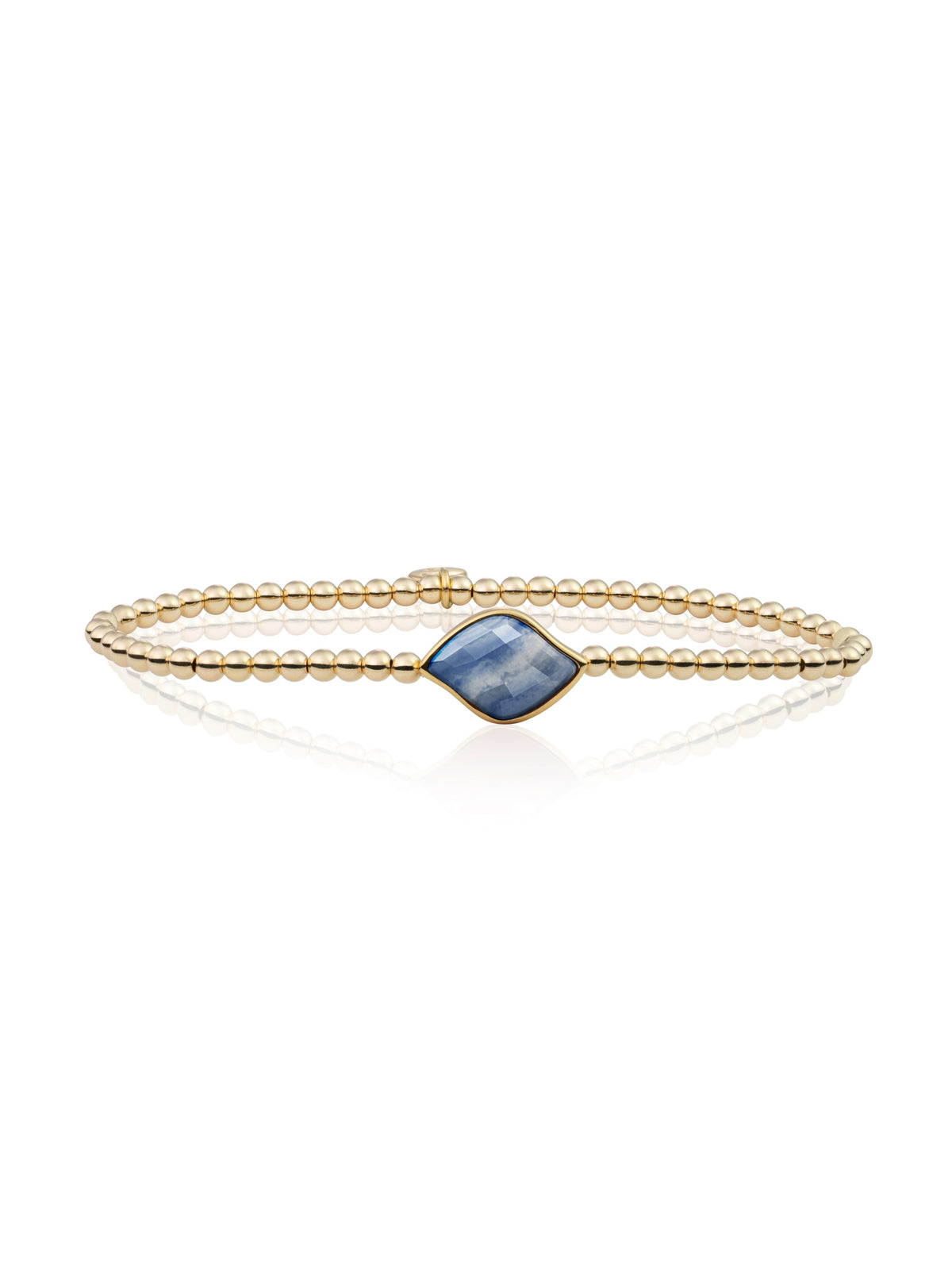 Blossom Armband Blue Aventurine - Gold Plated