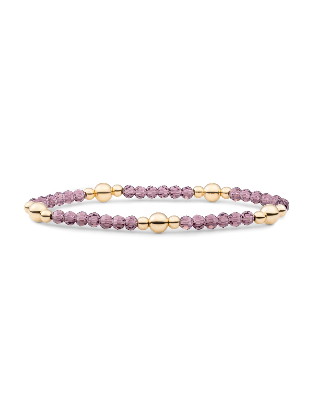 Bold Mix Armband Aubergine Quartz - Gold Plated