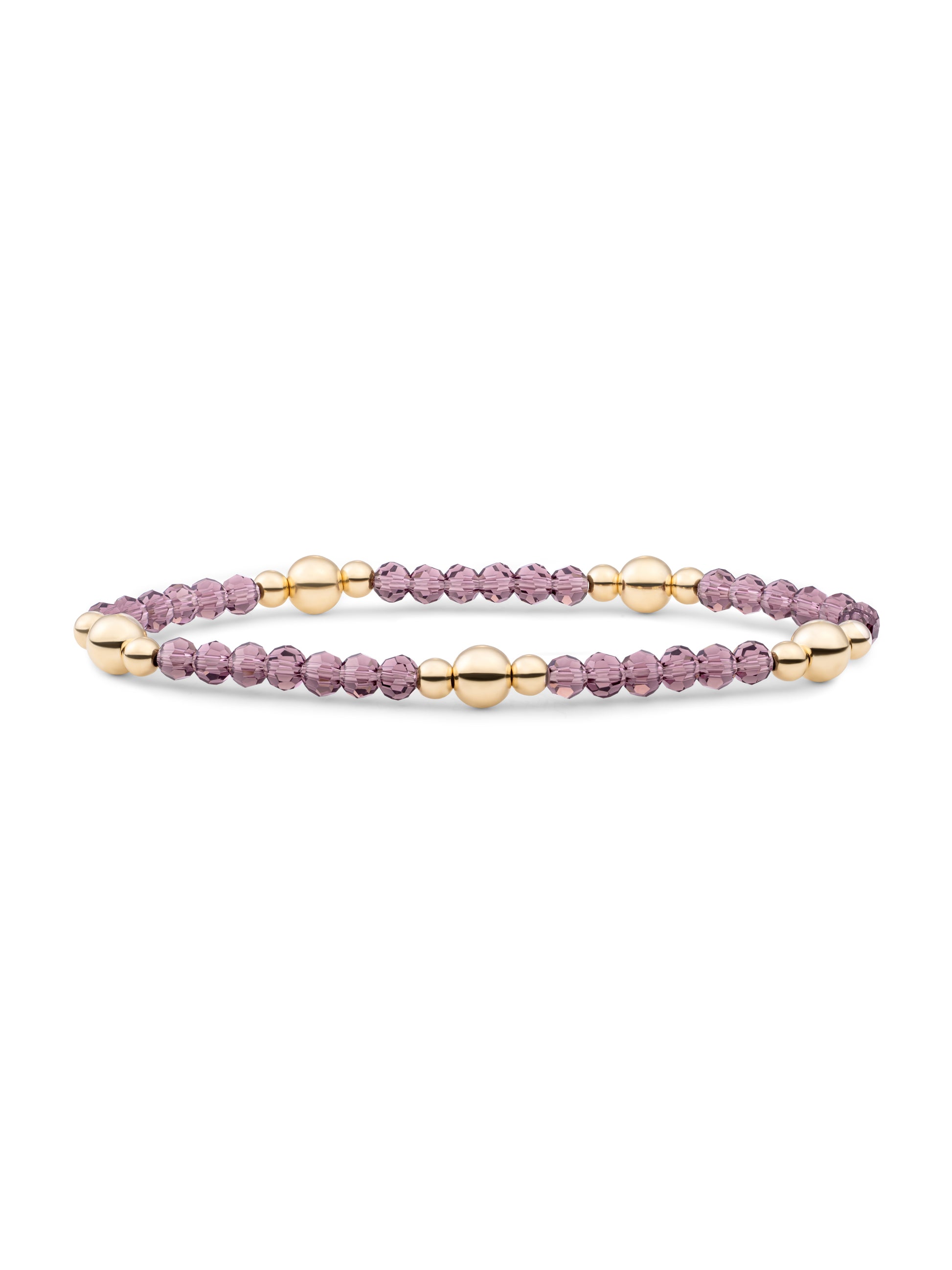 Bold Mix Armband Aubergine Quartz - Gold Plated