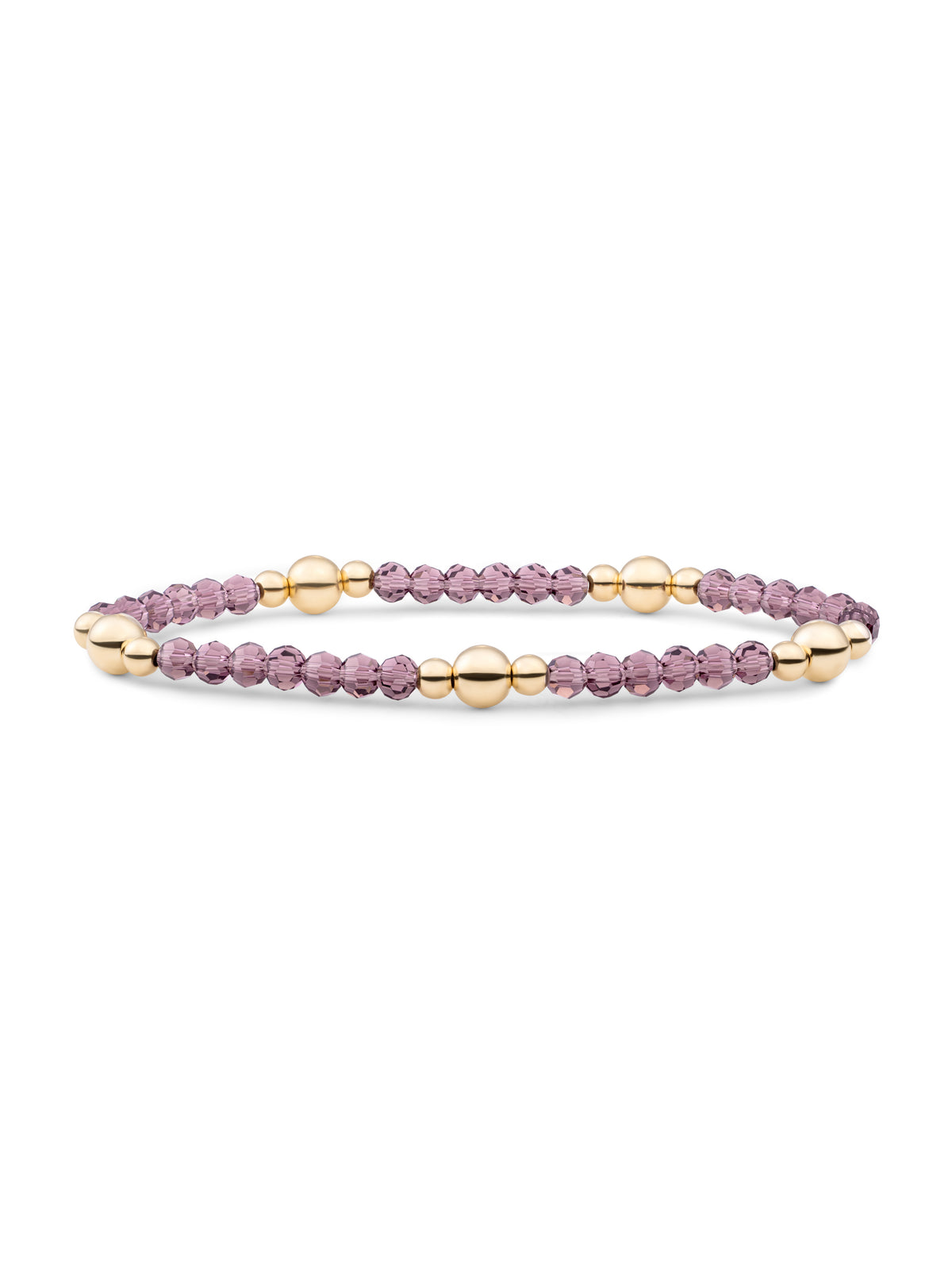 Bold Mix Armband Aubergine Quartz - Gold Plated