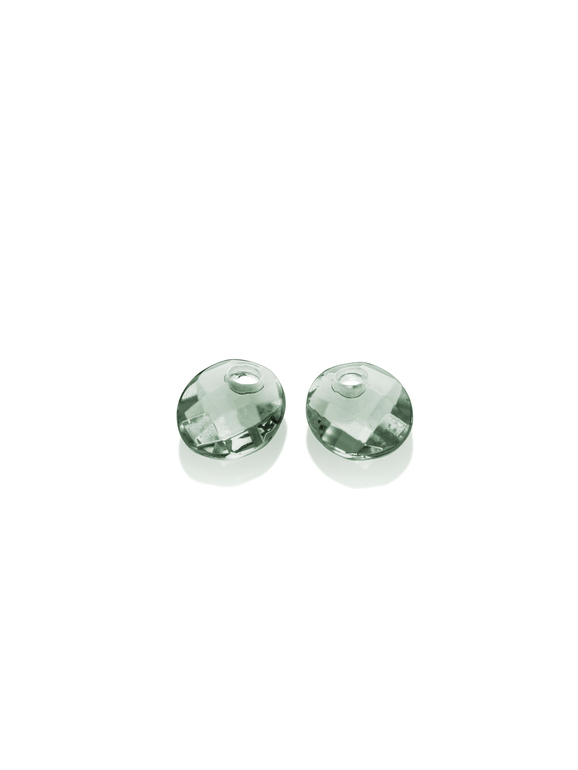 Oorbel Edelstenen Small Oval Green Amethyst - Oorbel Edelstenen Small Oval Green Amethyst