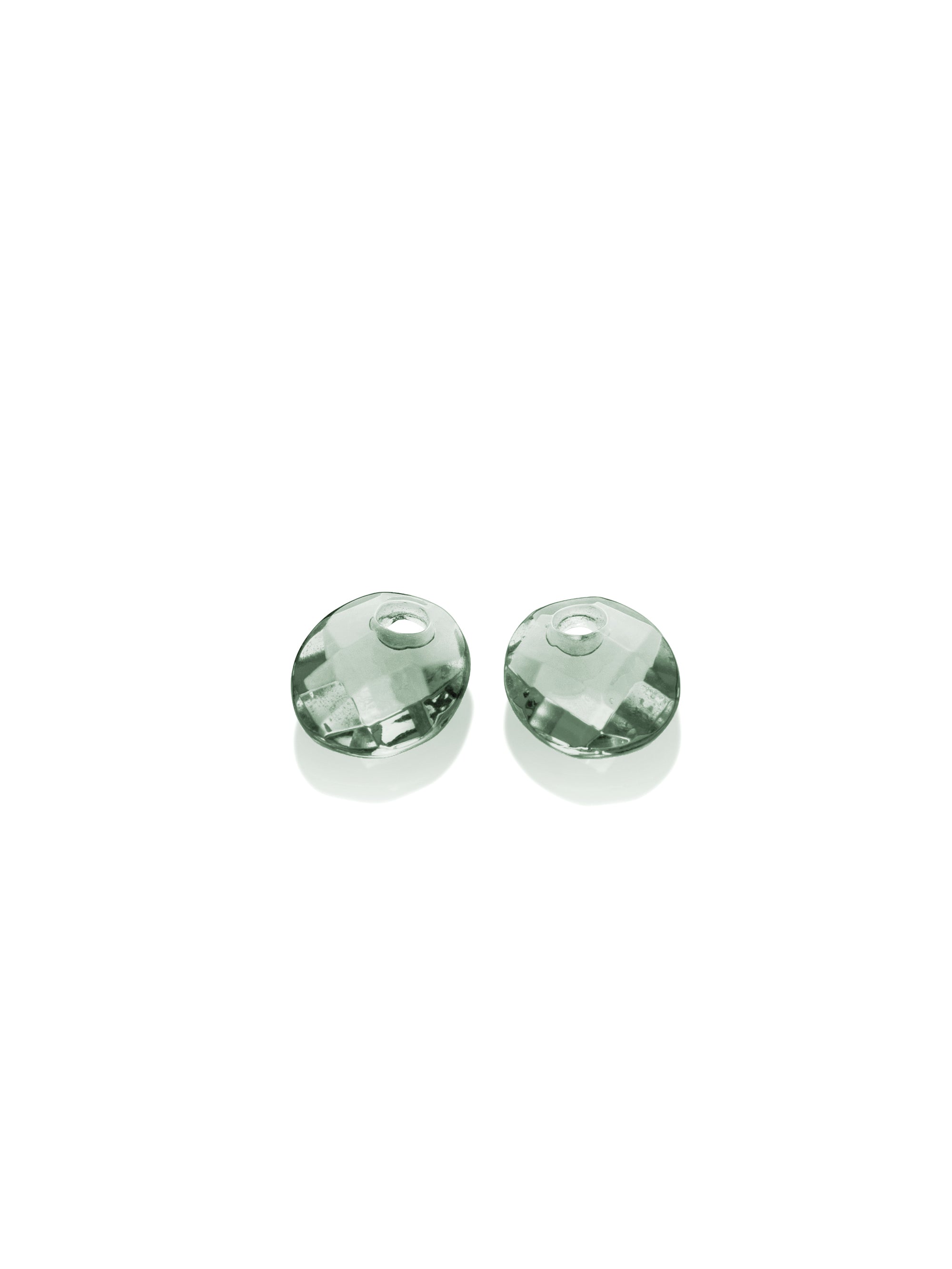 Oorbel Edelstenen Small Oval Green Amethyst - Oorbel Edelstenen Small Oval Green Amethyst