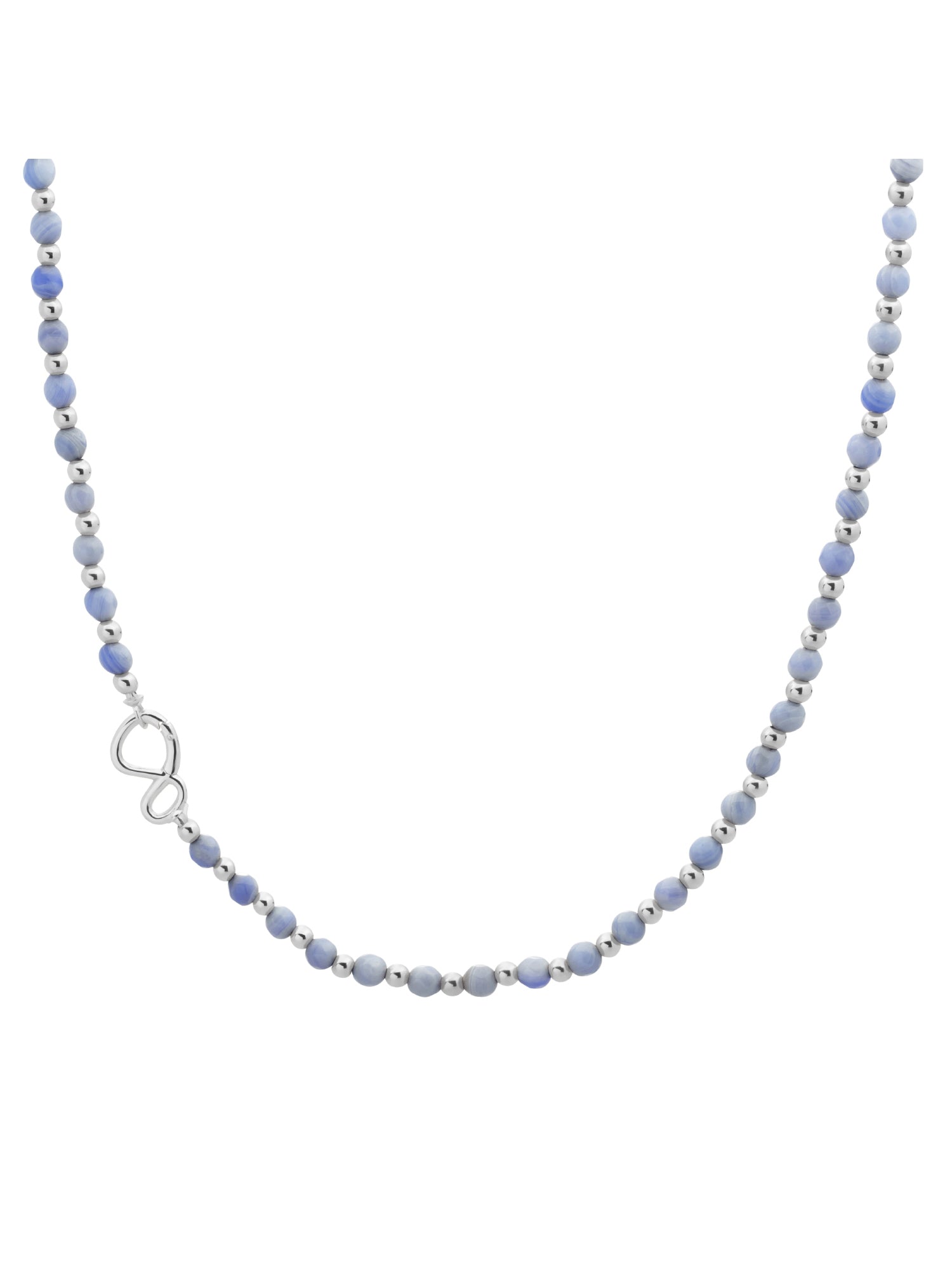 Link Ketting Blue Lace Agate Zilver - 109.95 / 45.81 / 42cm