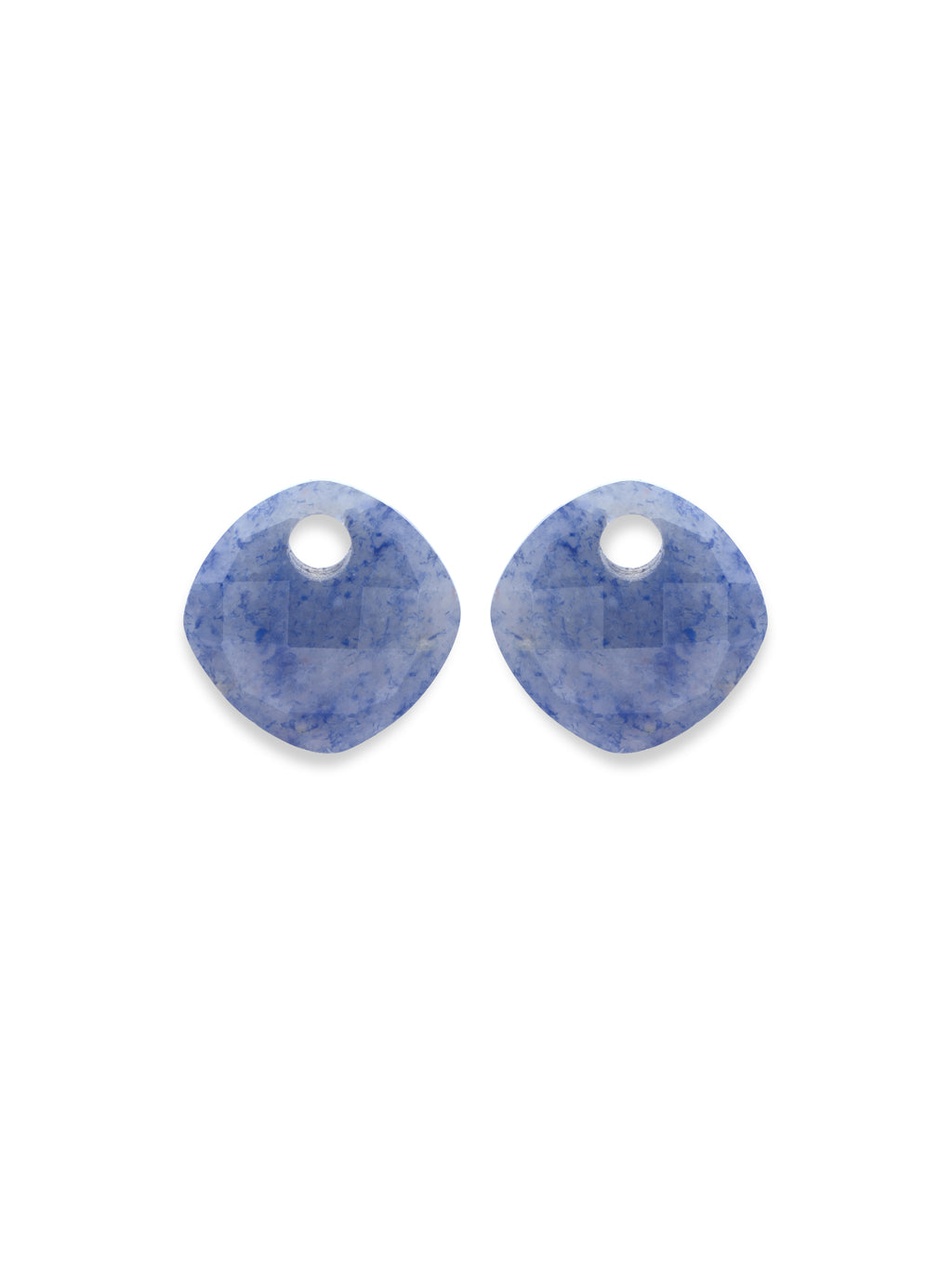 Oorbel Edelstenen Cushion Cut Blue Aventurine - Oorbel Edelstenen Cushion Cut Blue Aventurine