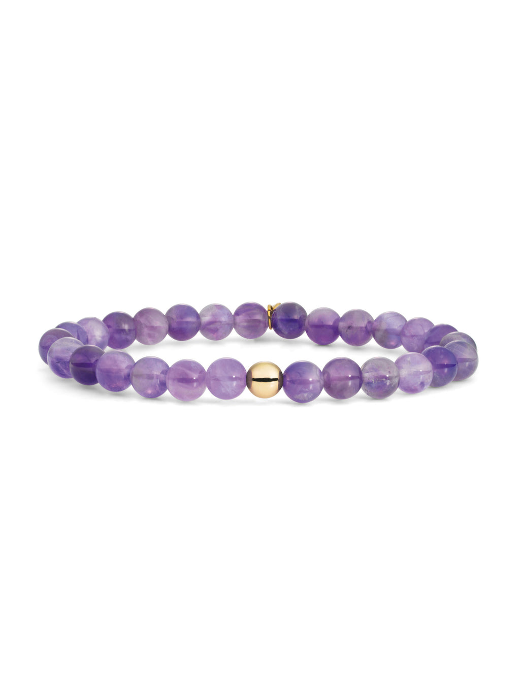 Saturn Armband Large Amethyst - Gold Plated