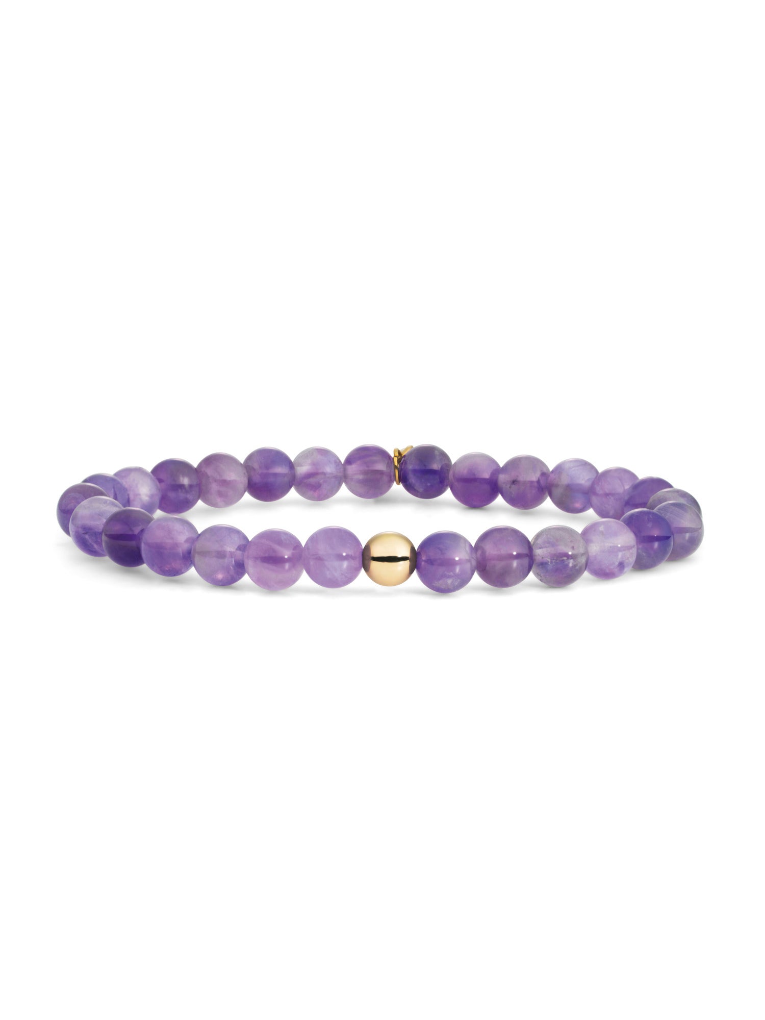 Saturn Armband Large Amethyst - Gold Plated