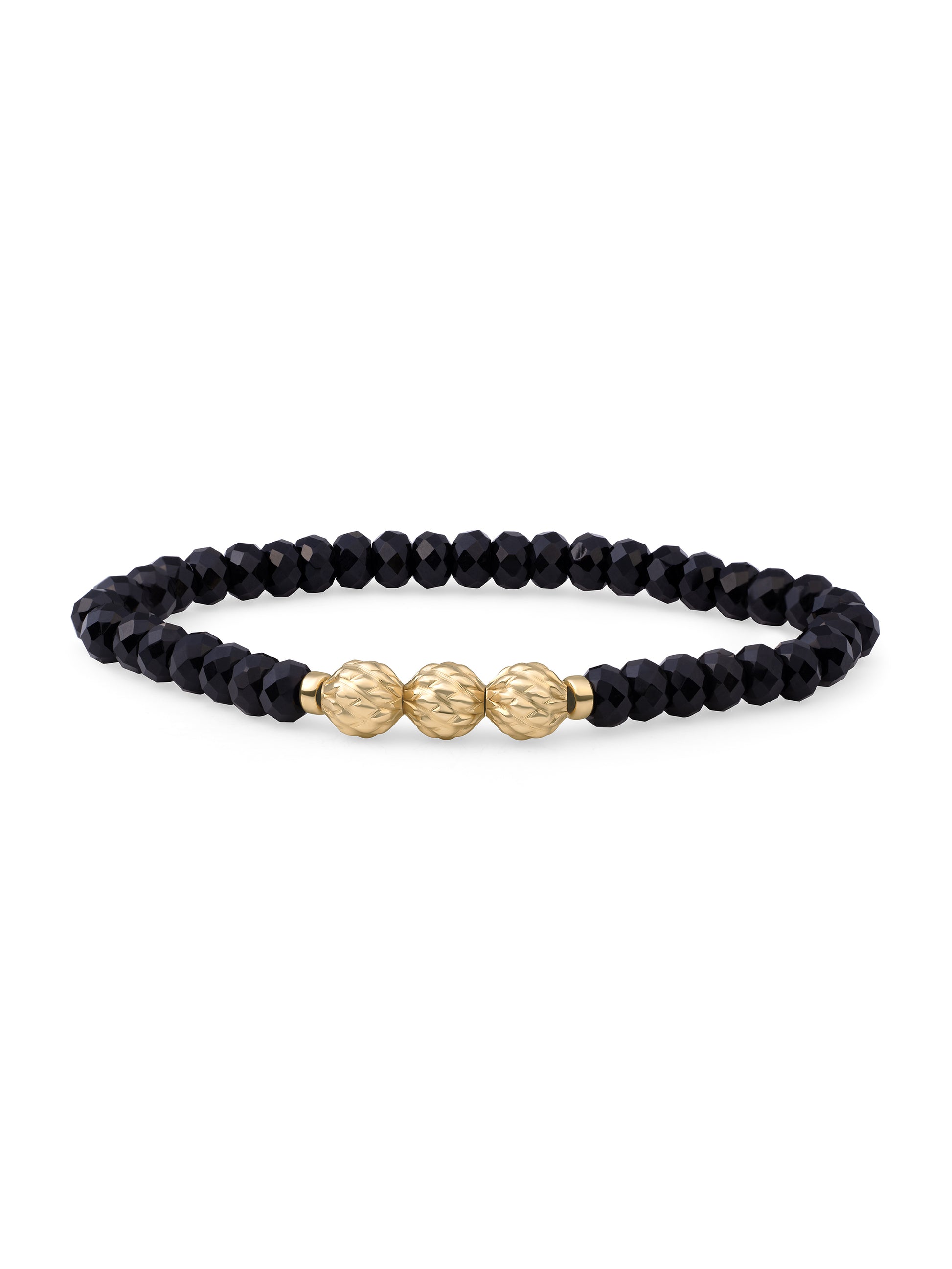 Fuse Beads Armband Onyx - 0.00 / 0.00 / Rhodium Plated