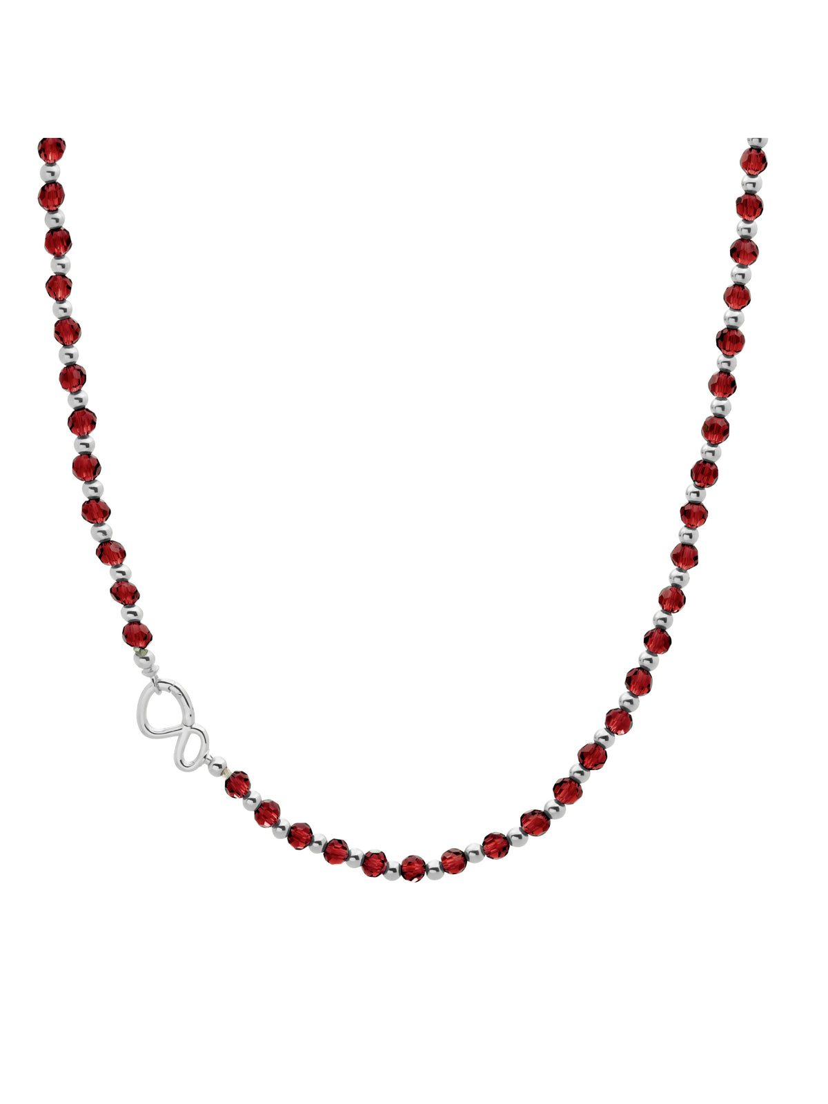 Link Ketting Ruby Quartz Zilver - 42cm