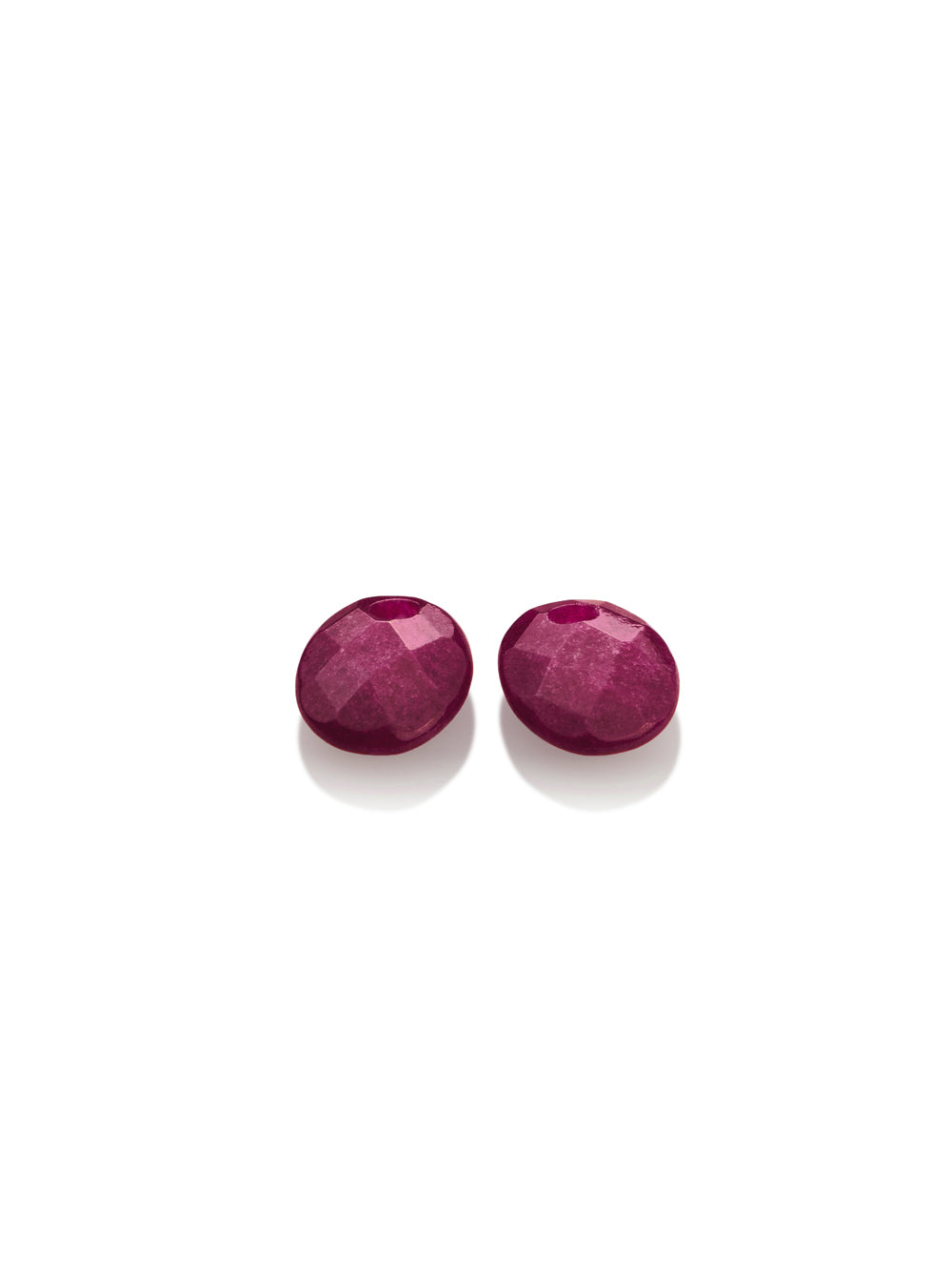 Oorbel Edelstenen Small Oval Fuchsia Jade - Oorbel Edelstenen Small Oval Fuchsia Jade