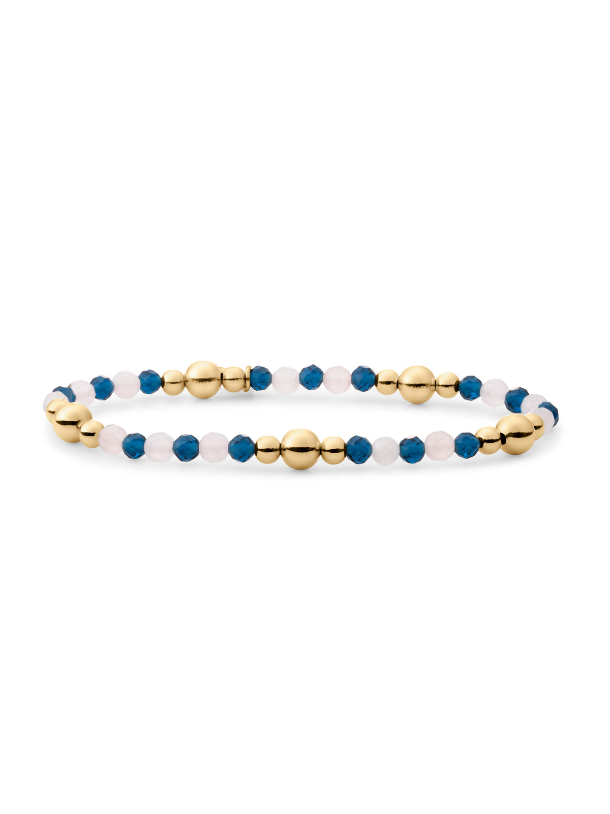 Bold Mix Armband Topaz Quartz | Rose Quartz - Gold Plated
