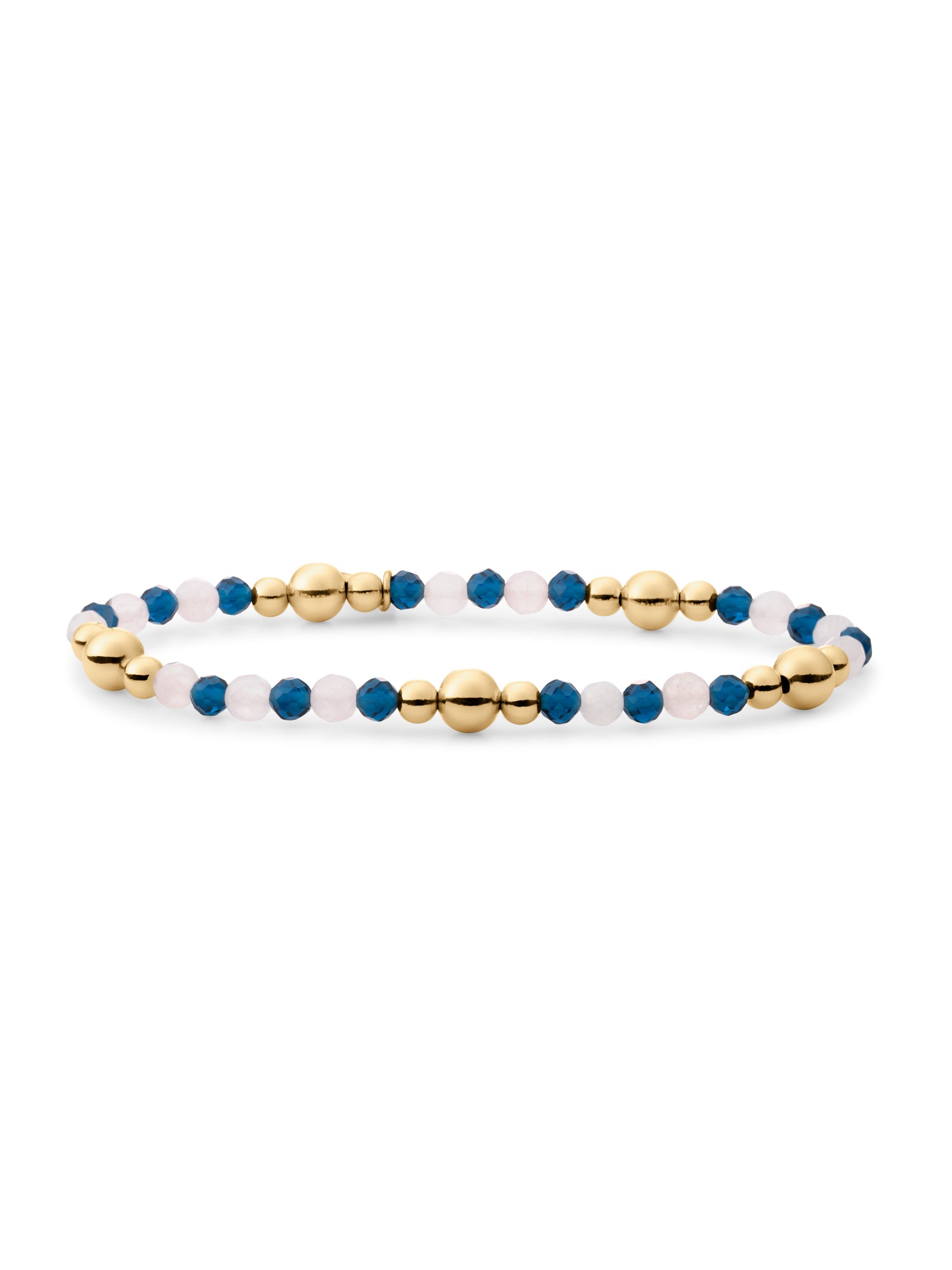 Bold Mix Armband Topaz Quartz | Rose Quartz - Gold Plated