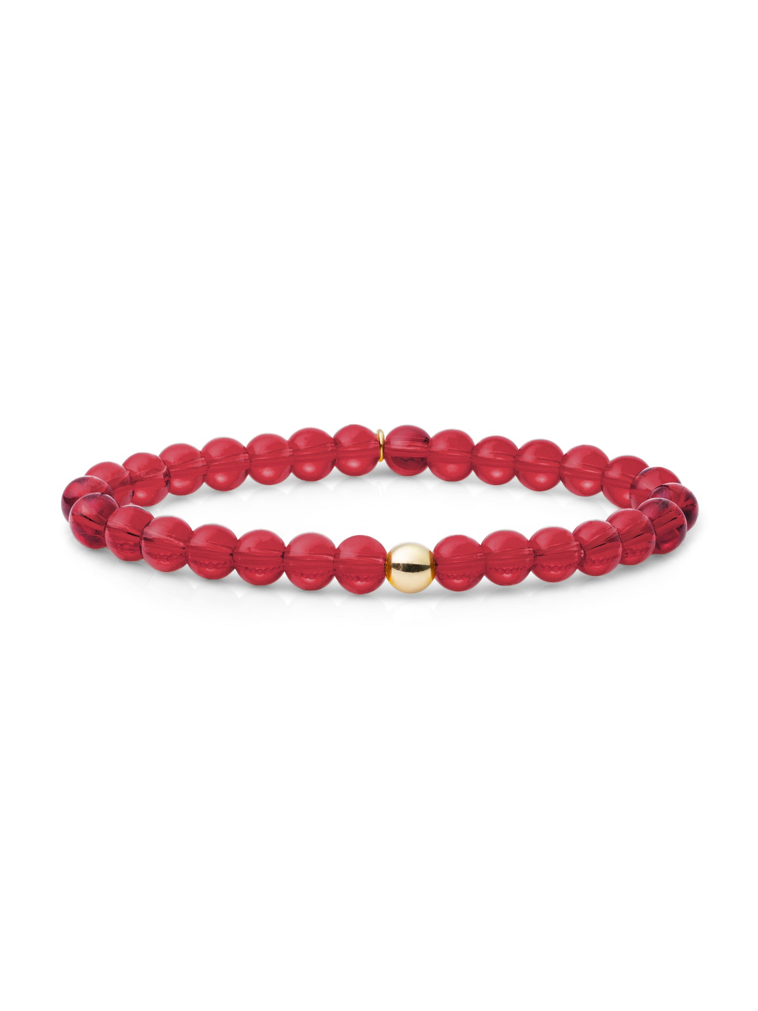 Saturn Armband Large Fuchsia Quartz - Gold Plated