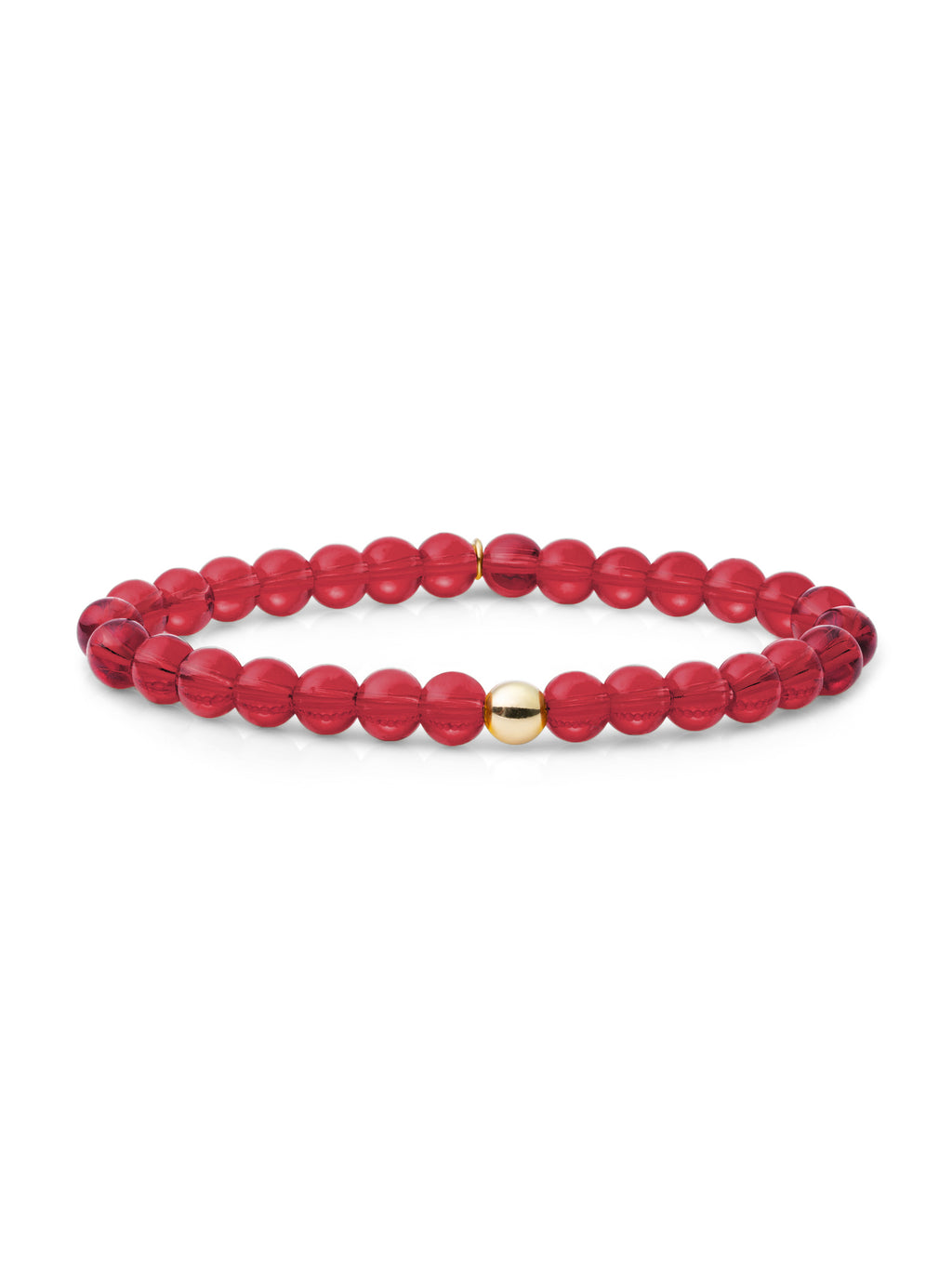 Saturn Armband Large Fuchsia Quartz - Gold Plated