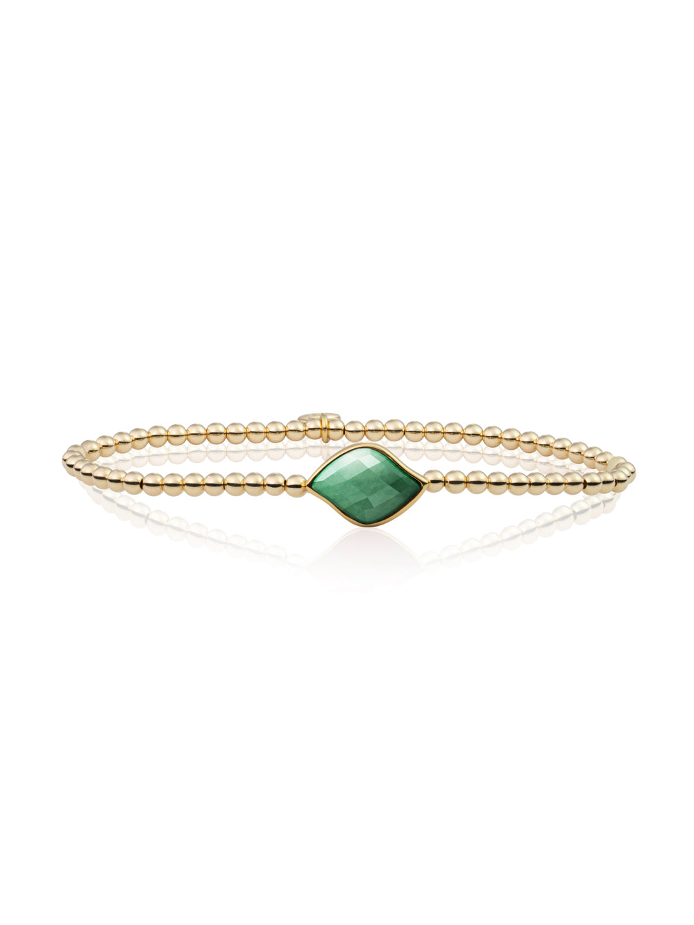 Blossom Armband Green Aventurine - Gold Plated