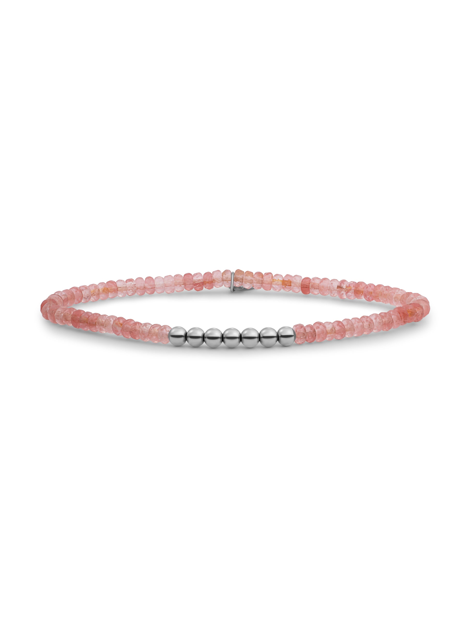 Reverse Universe Armband Cherry Quartz - Rhodium Plated