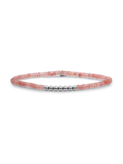 Reverse Universe Armband Cherry Quartz - Rhodium Plated