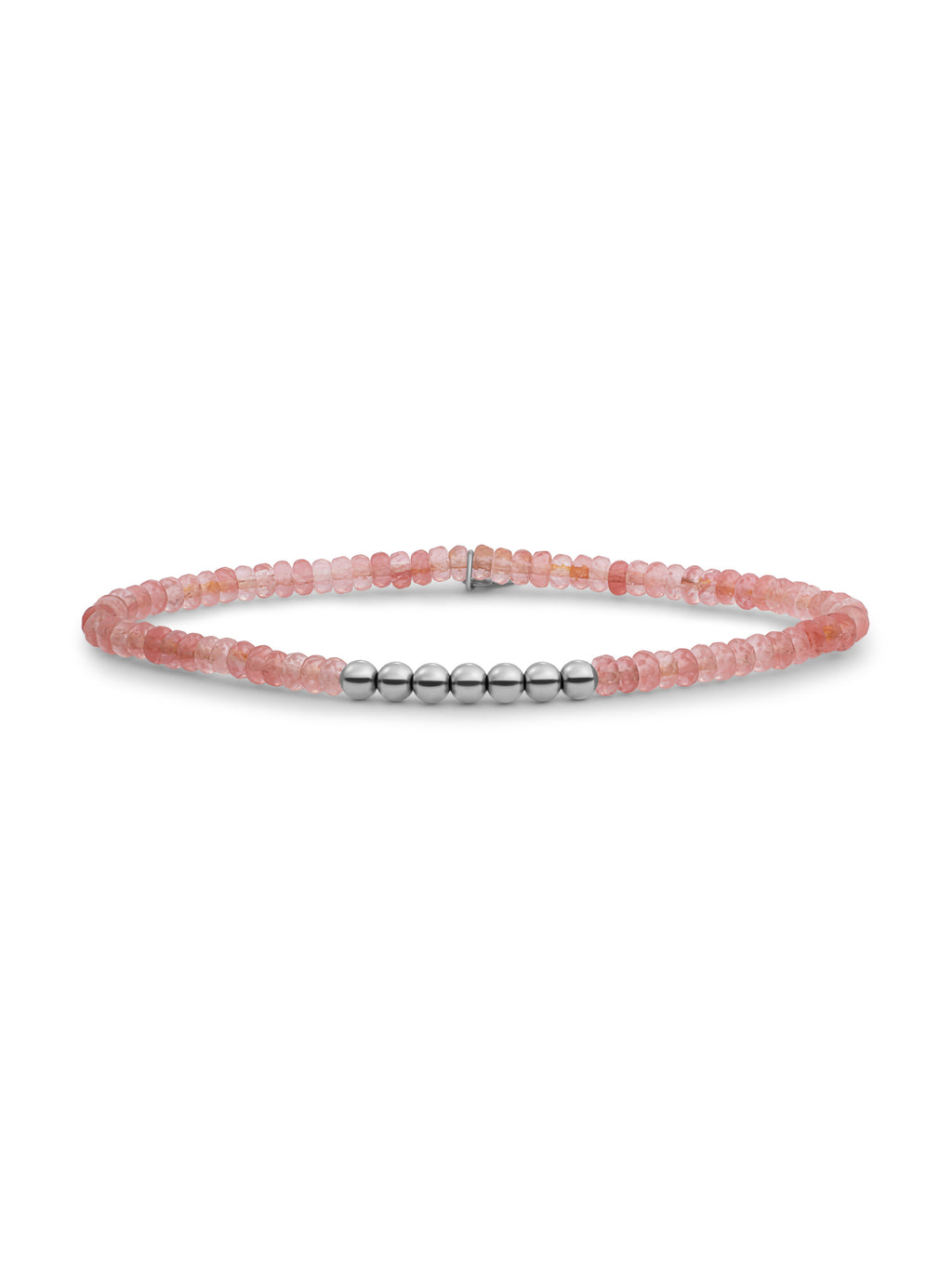 Reverse Universe Armband Cherry Quartz - 0.00 / 0.00 / Rhodium Plated