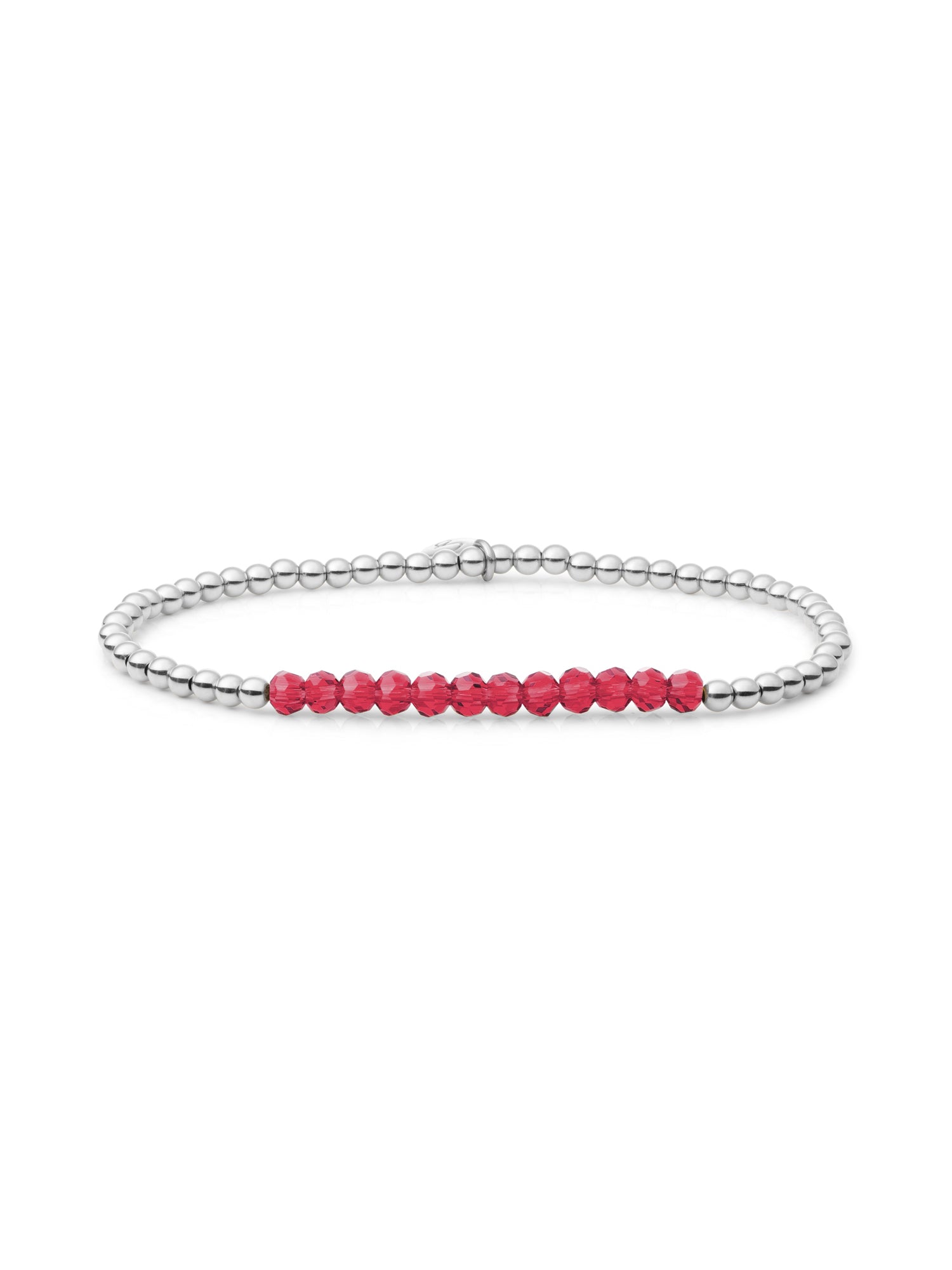 Universe Armband Fuchsia Quartz - Rhodium Plated