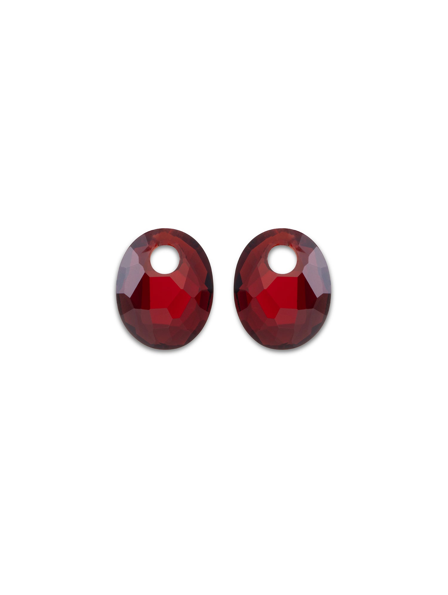 Oorbel Edelstenen Small Oval Ruby Quartz - Oorbel Edelstenen Small Oval Ruby Quartz
