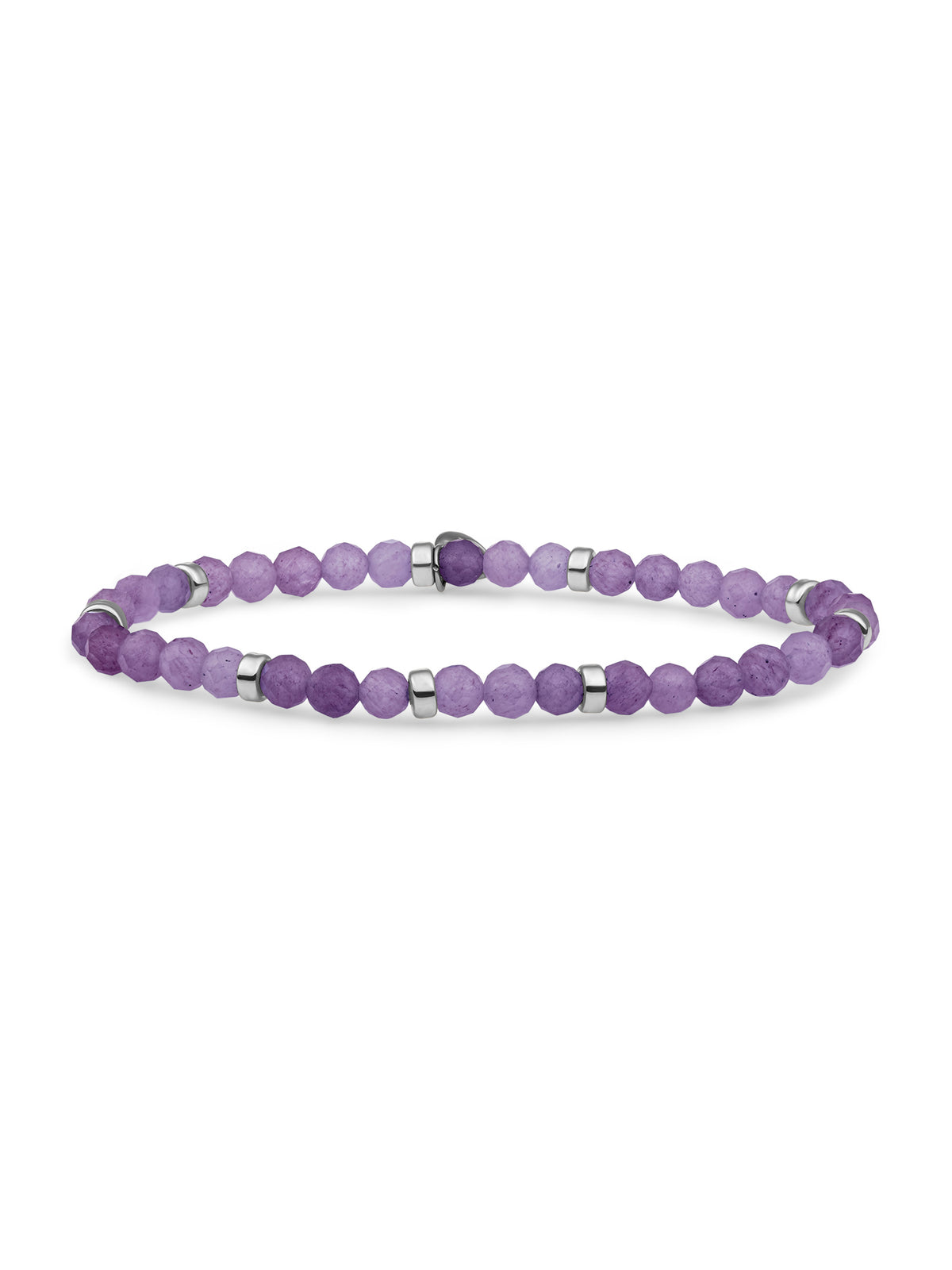 Roundel Interstellar Armband Amethyst - Rhodium Plated