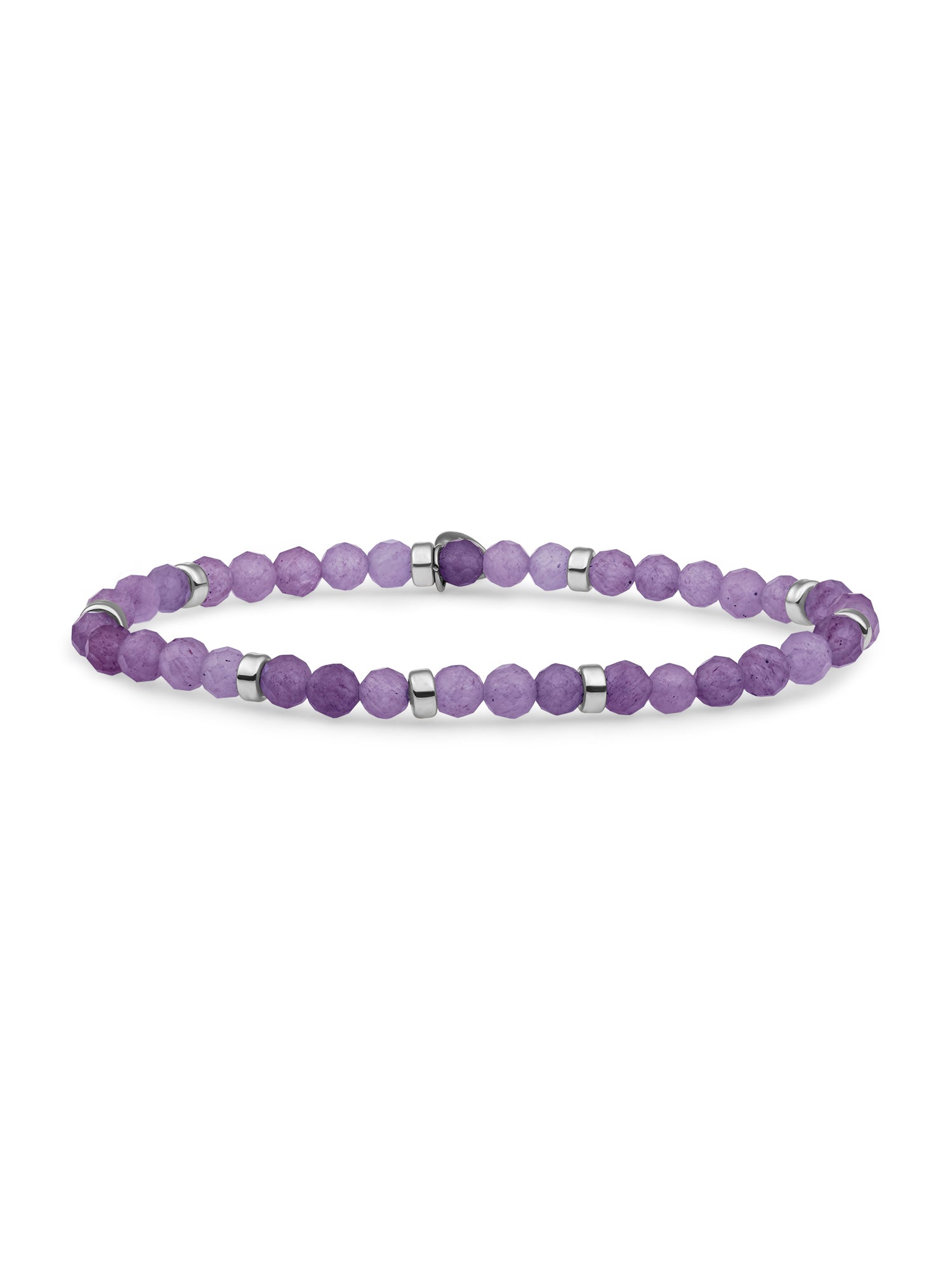 Roundel Interstellar Armband Amethyst - Rhodium Plated