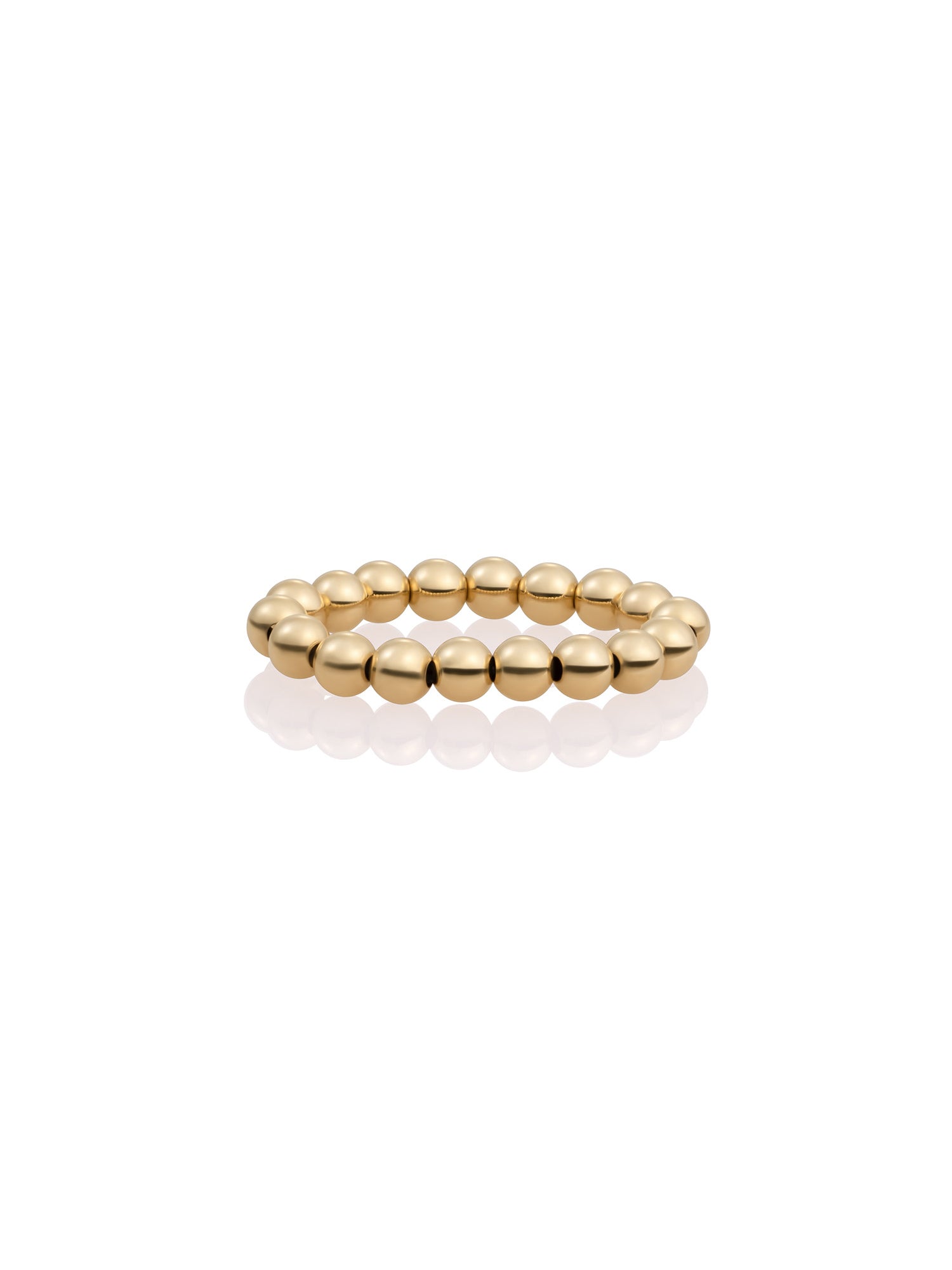 Kralen Ring 4mm - Gold Plated