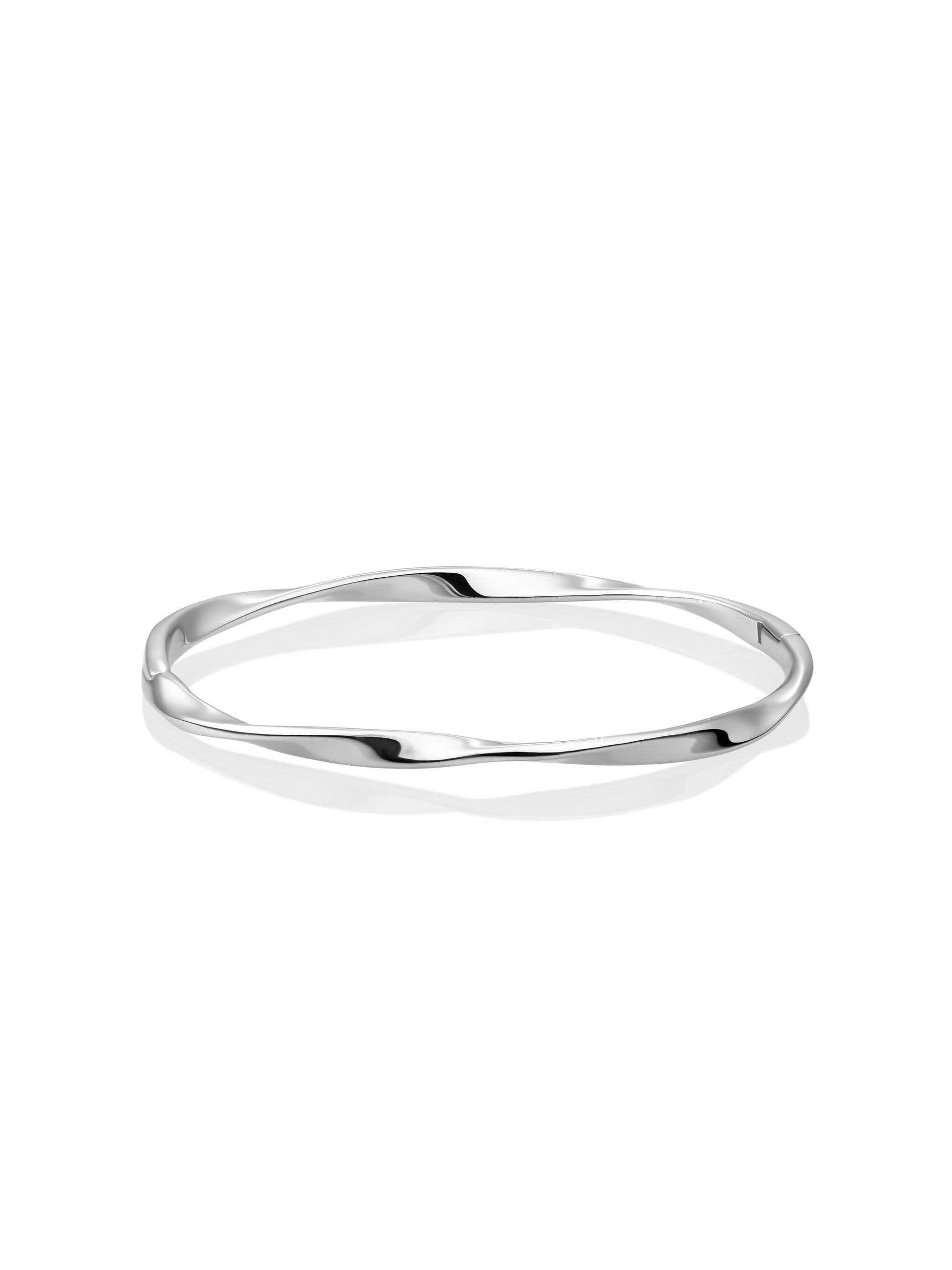 Fuse Bangle Armband - Rhodium Plated / S