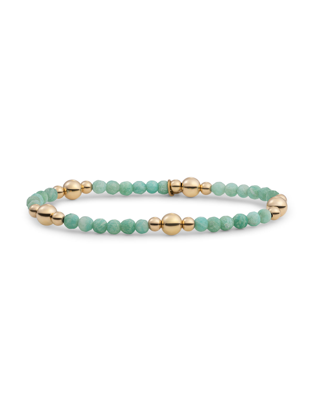 Bold Mix Armband Rich Green Amazonite - Gold Plated