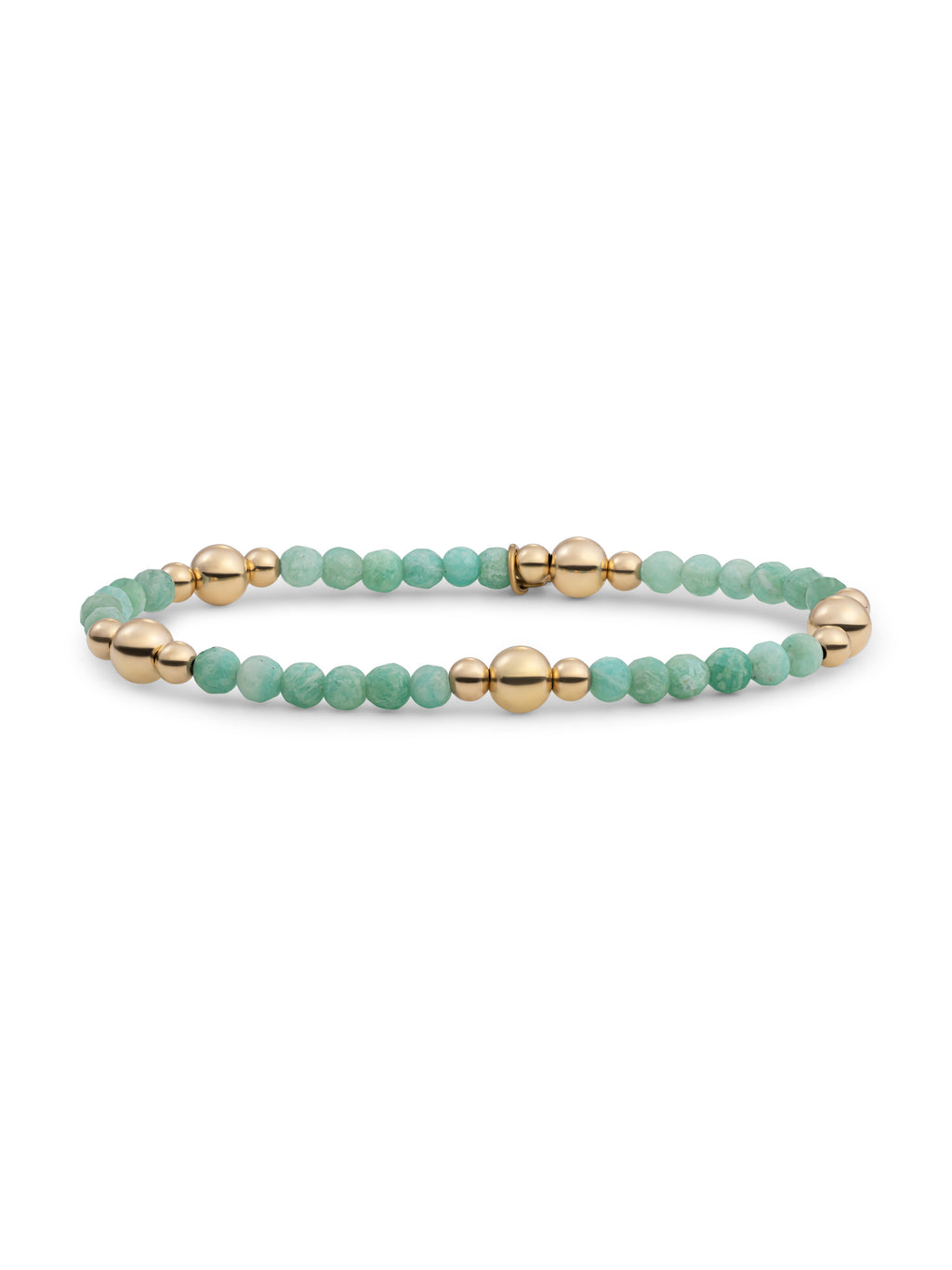 Bold Mix Armband Rich Green Amazonite - Gold Plated