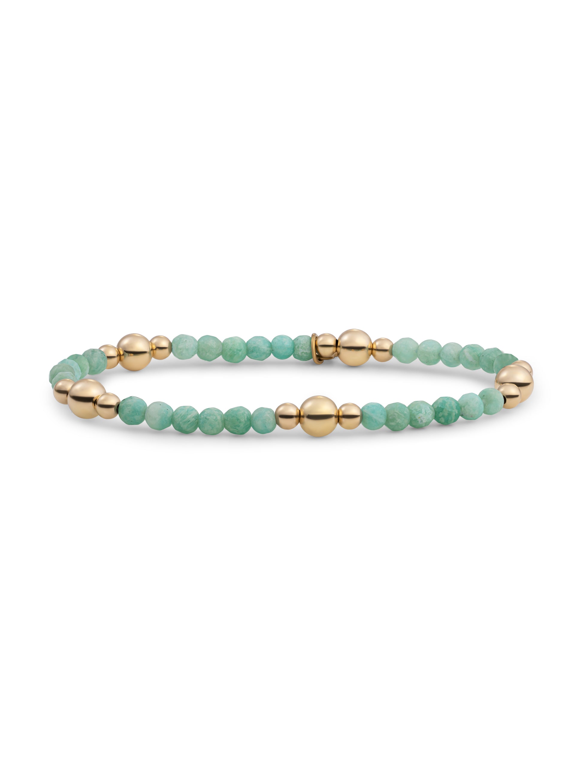 Bold Mix Armband Rich Green Amazonite - Gold Plated