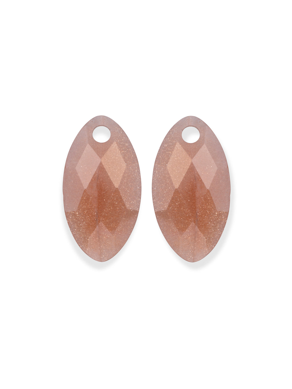 Oorbel Edelstenen Leaf Sunstone - Oorbel Edelstenen Leaf Sunstone