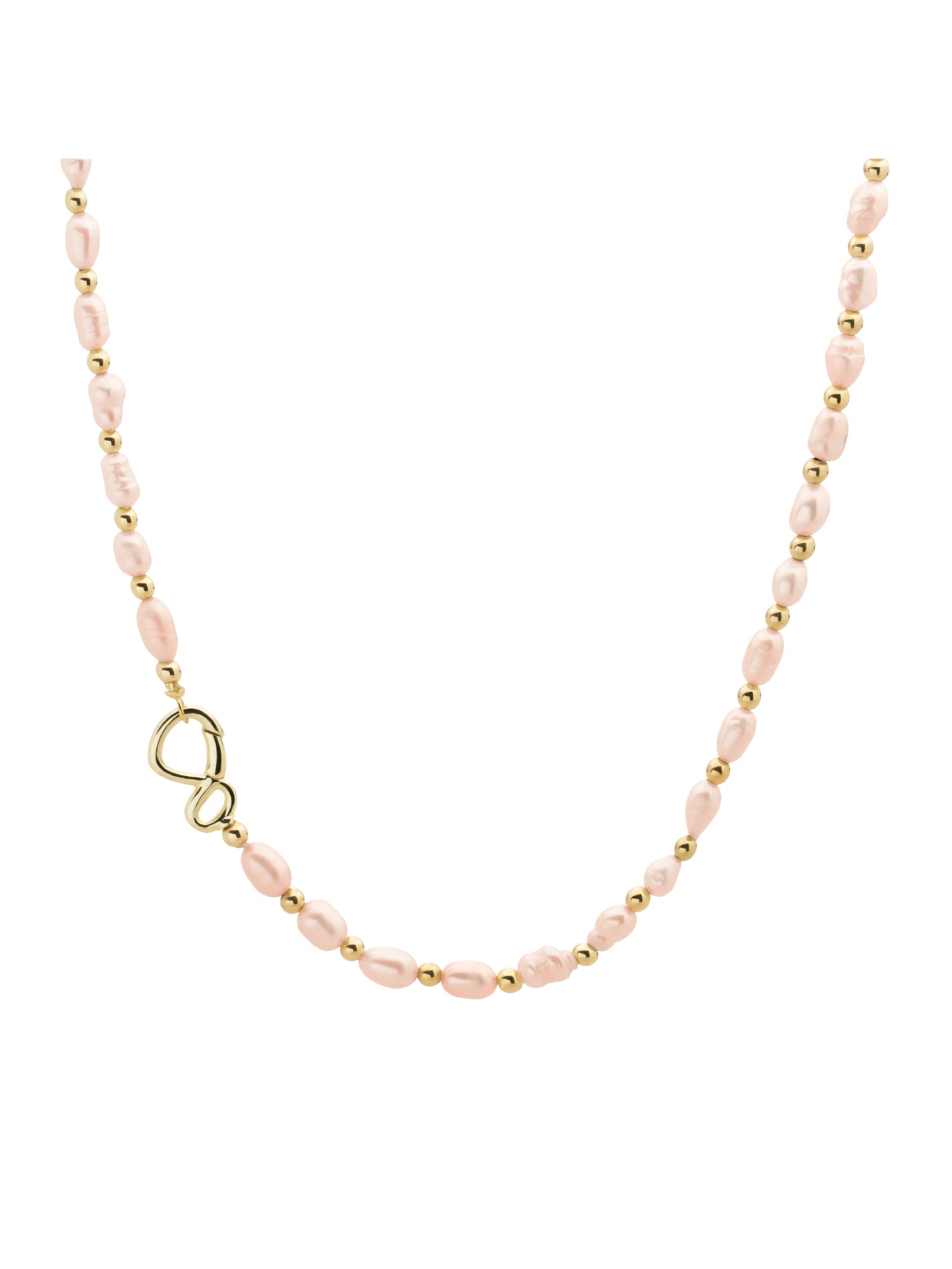 Link Ketting Peach Pearl Goud Kleurig - 119.95 / 49.98 / 45cm